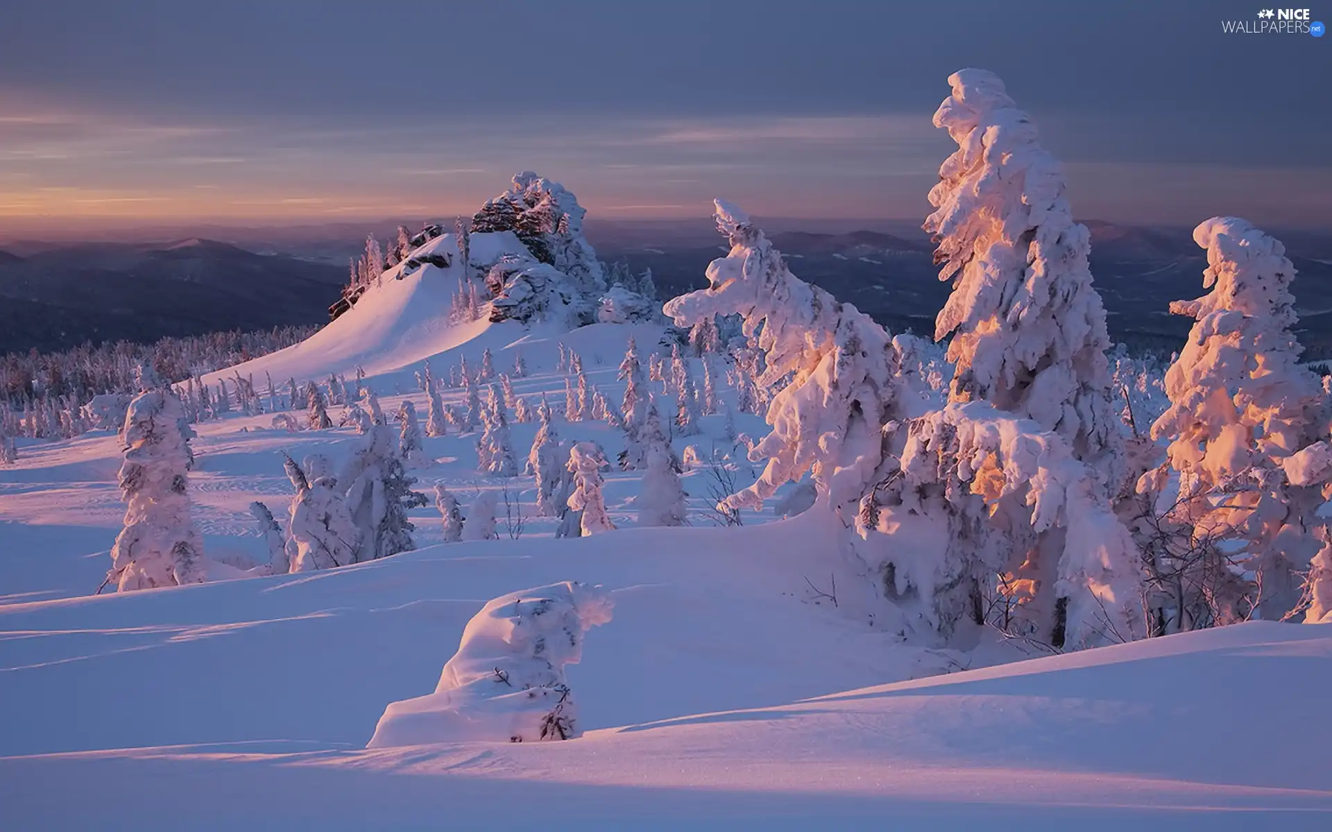 atmosphere, Mountains, Winter