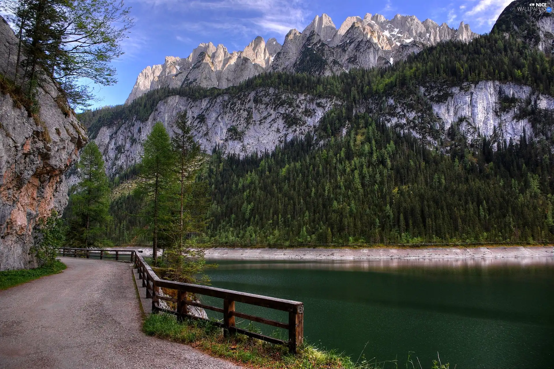 Mountains, Lake Gosau, Austria, Way