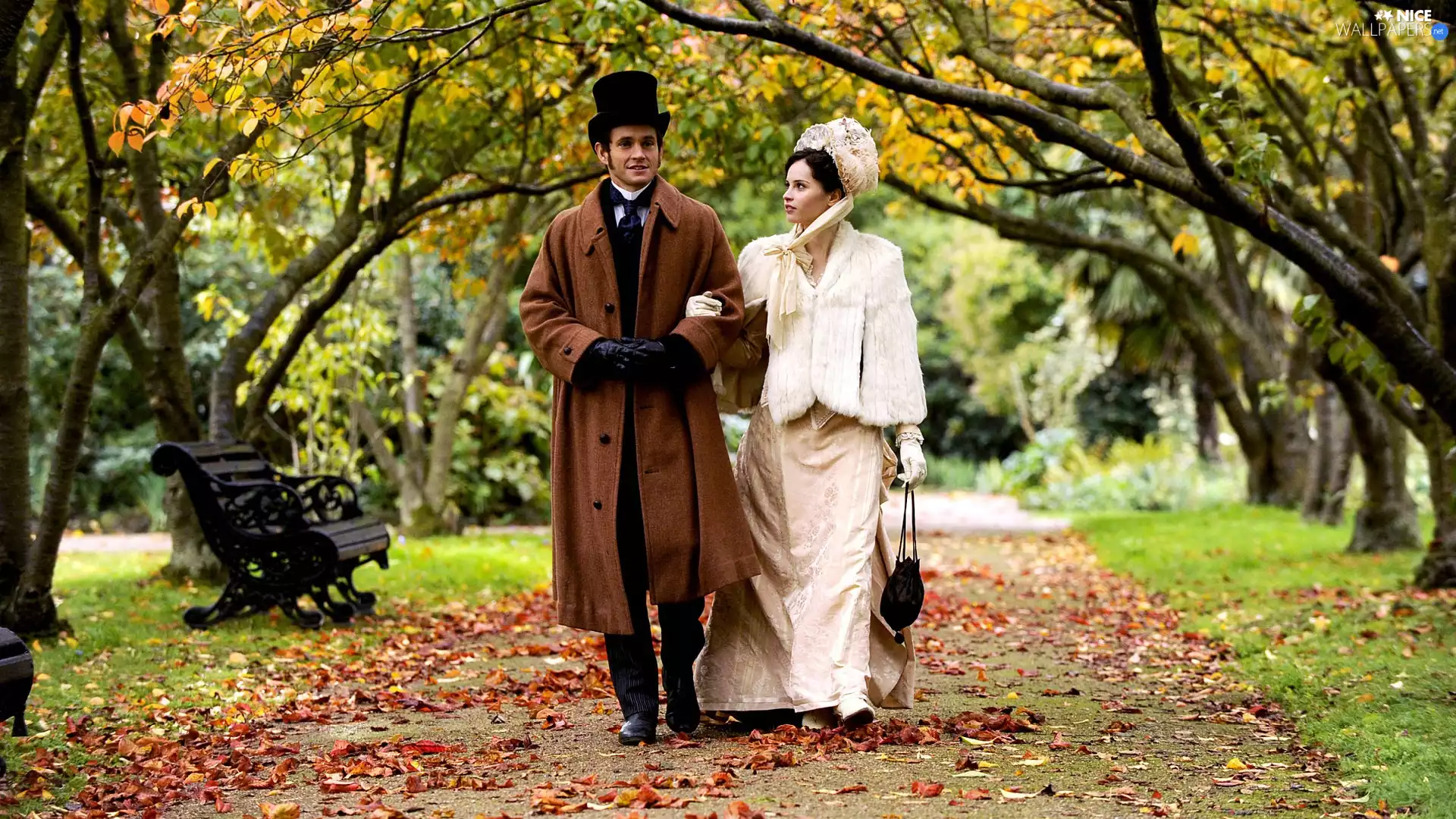 Leaf, autumn, Retro, Park, Steam