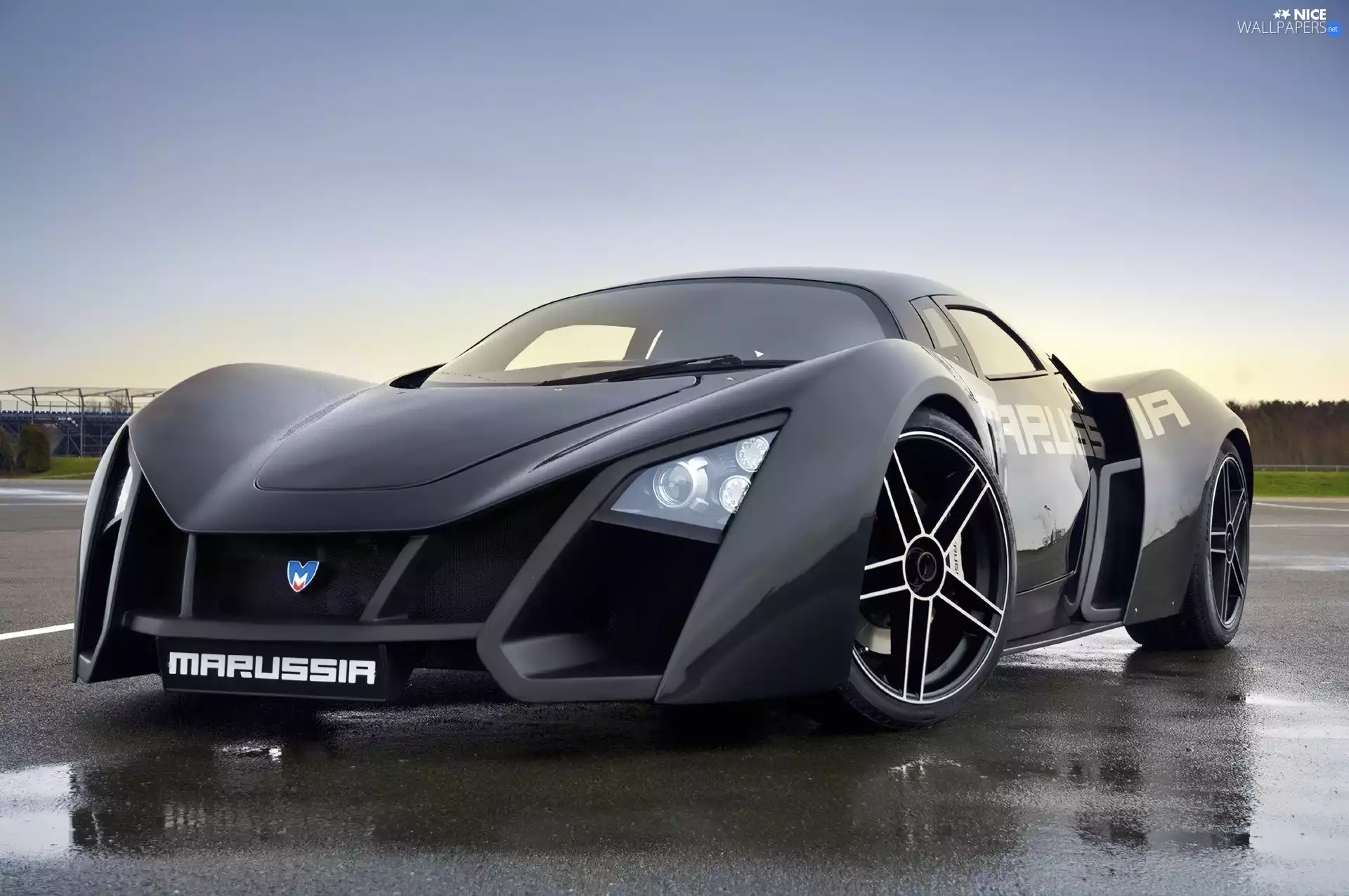 headlights, black, Marussia B2