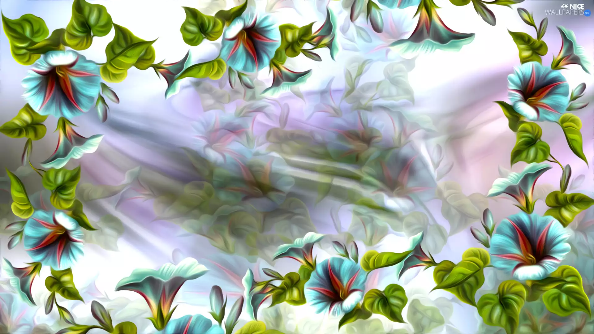 graphics, Flowers, blurry background