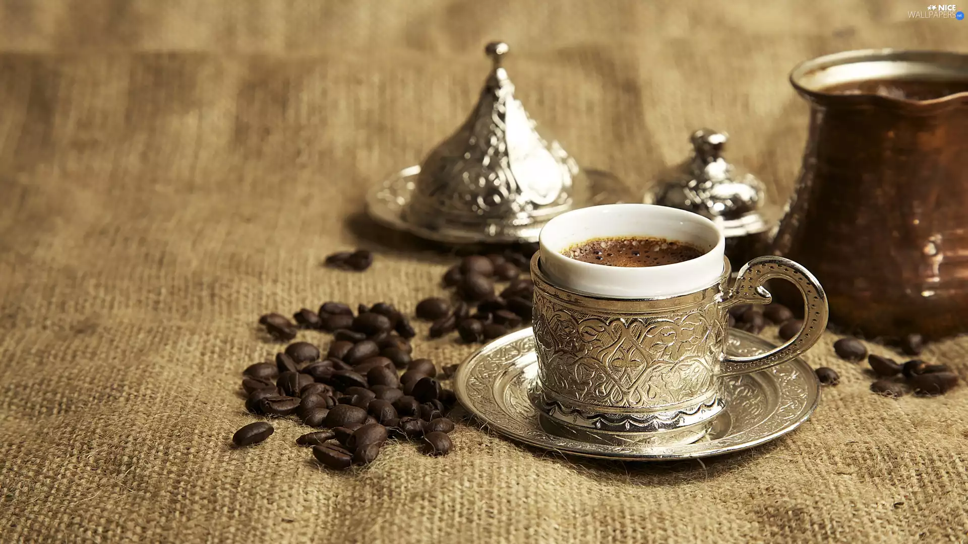 grains, Cup, fuzzy, basket, coffee, Vintage, background