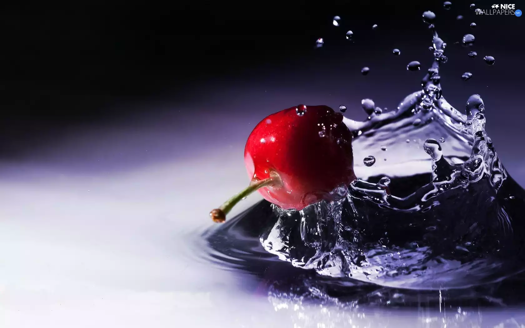 bath, cherry, water