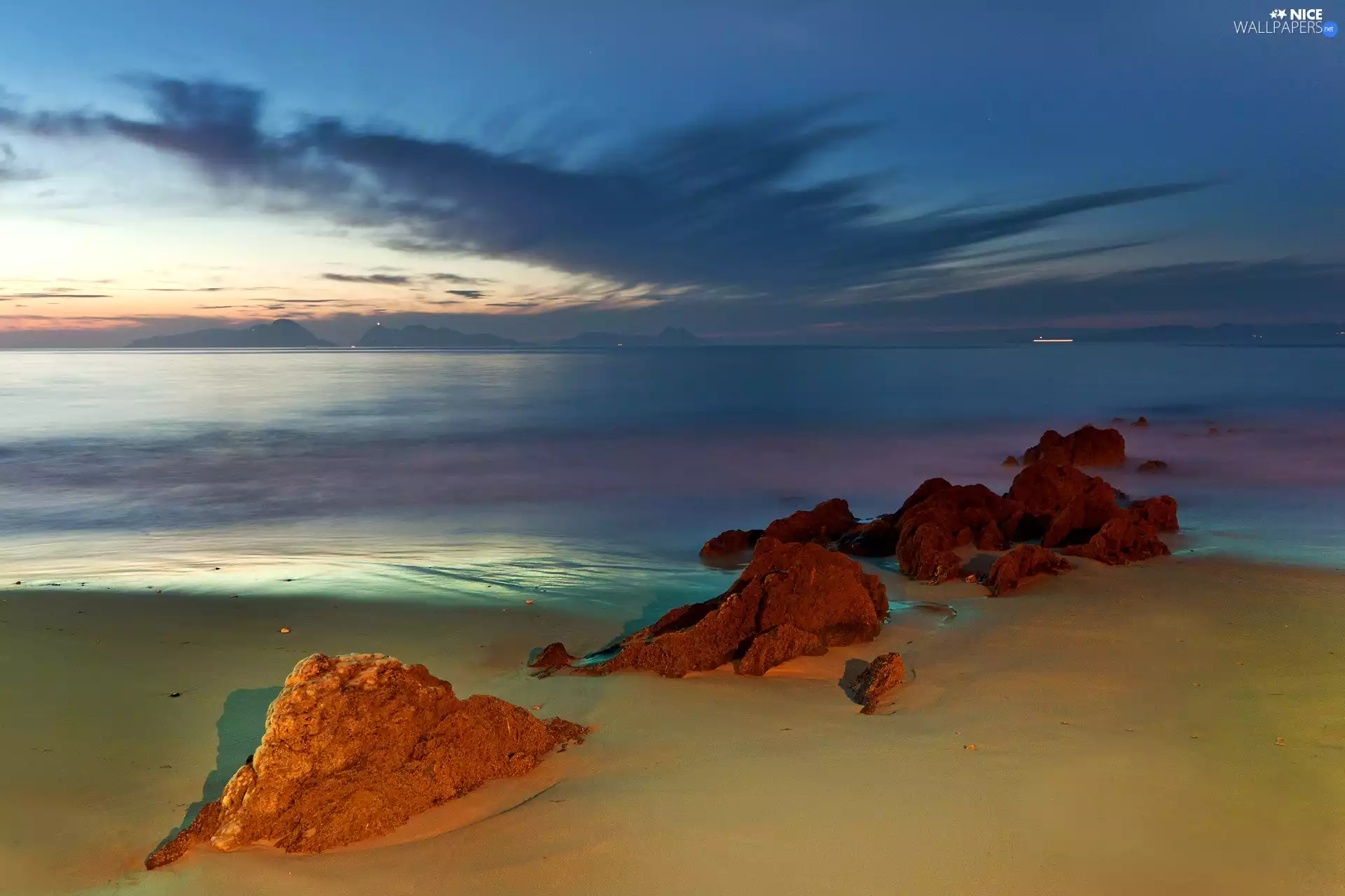 sea, coast, rocks, Beaches