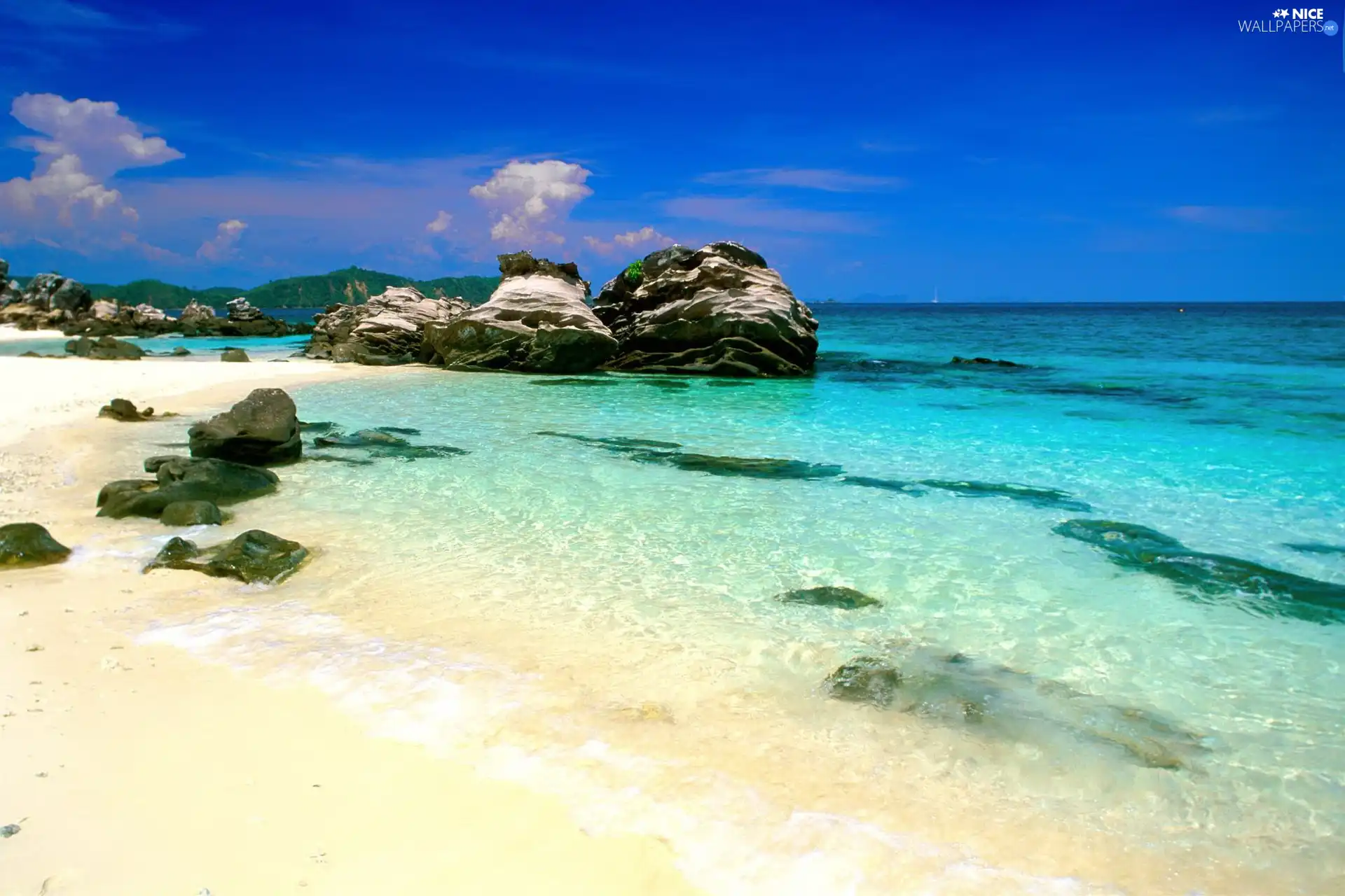 Thailand, sea, Beaches, reef