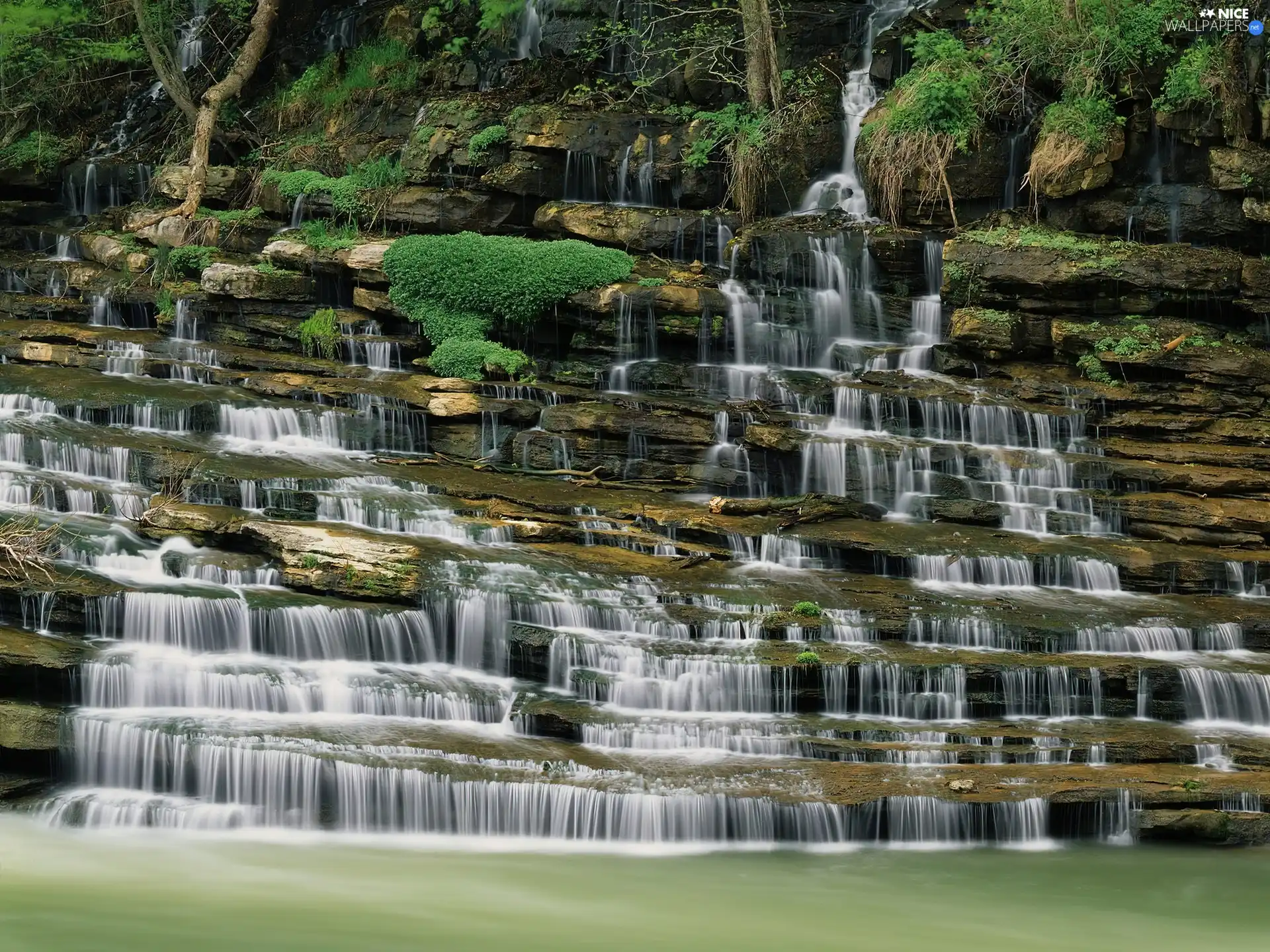 Degrees, Cascades, bed-rock