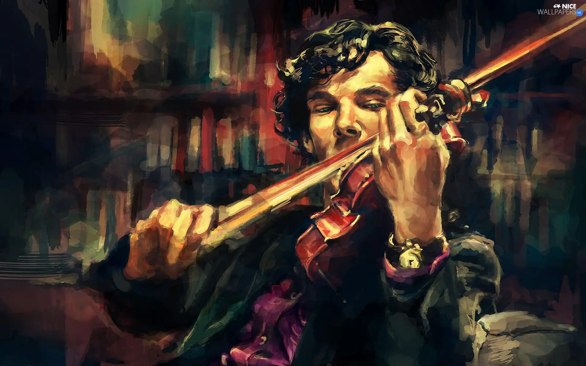 musician, picture, Benedict Cumberbatch, violin