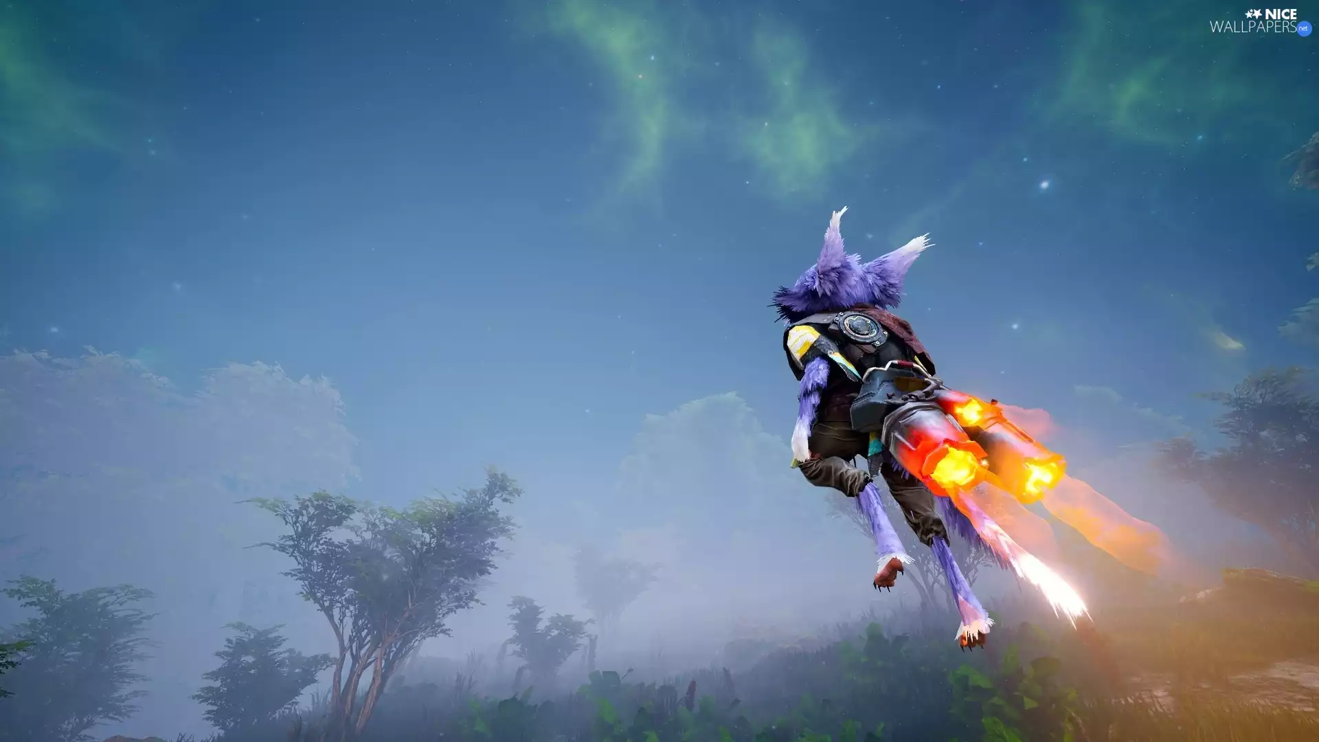 game, Violet, cat, Biomutant