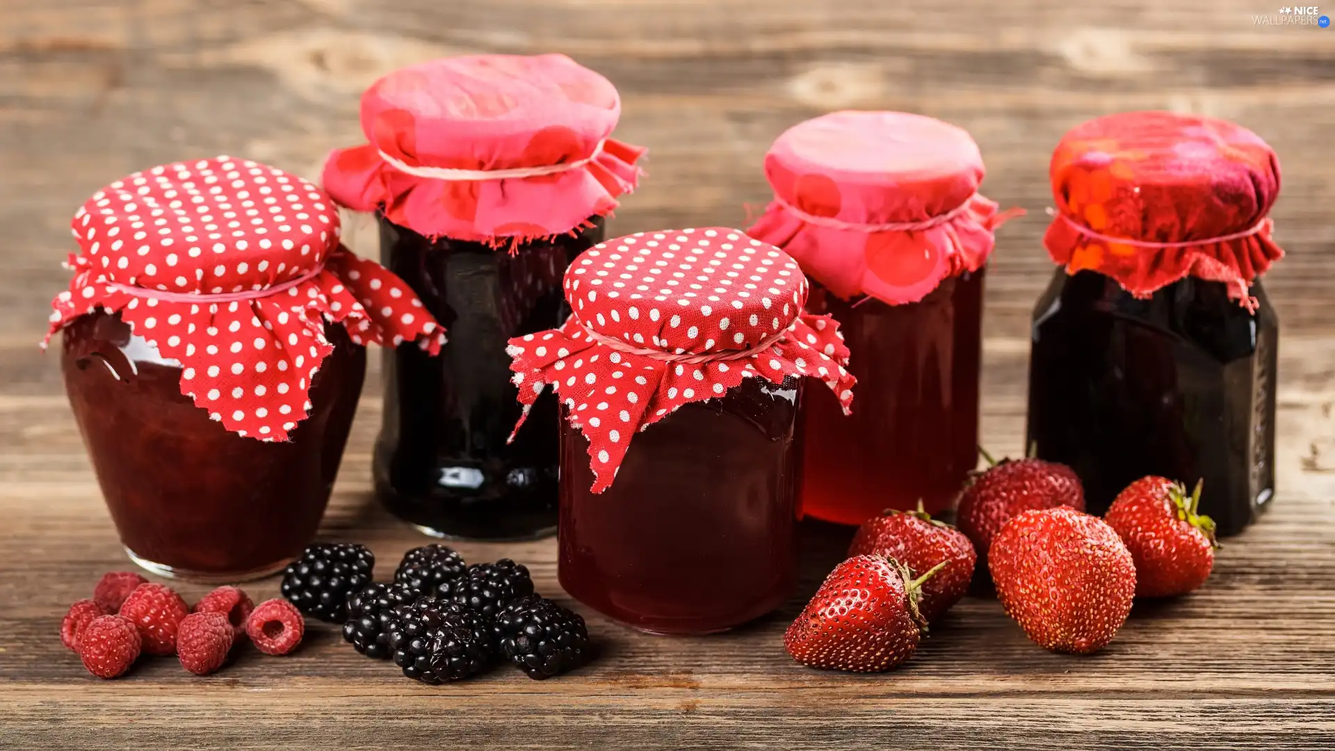 blackberries, strawberries, Jars, raspberries, Preparations