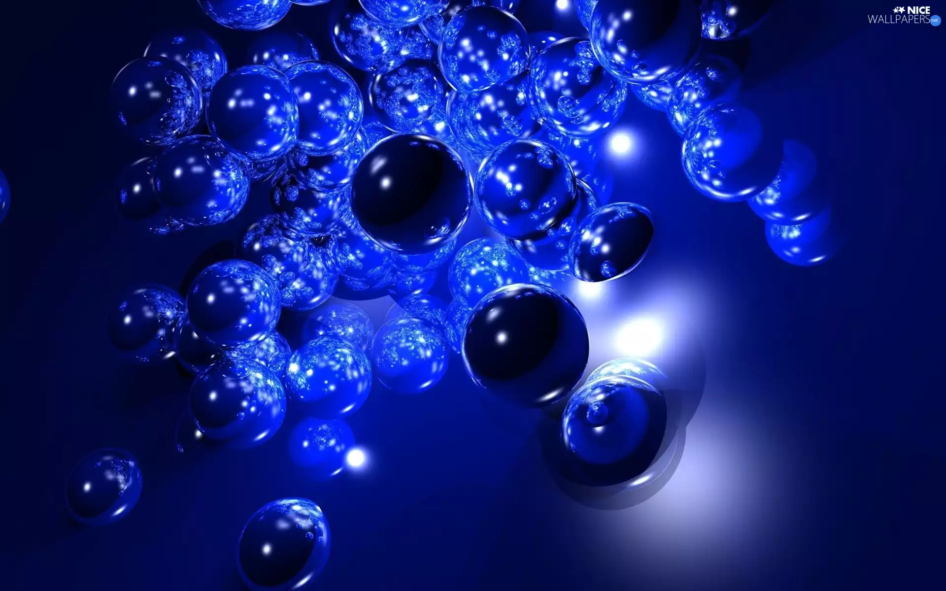 Orbs, 3D Graphics, Blue