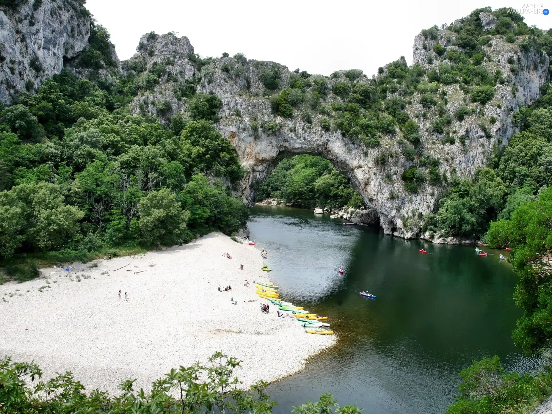 rocks, Beaches, boats, River