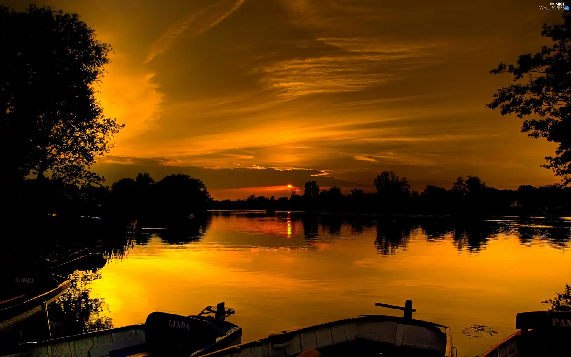 west, River, boats, sun