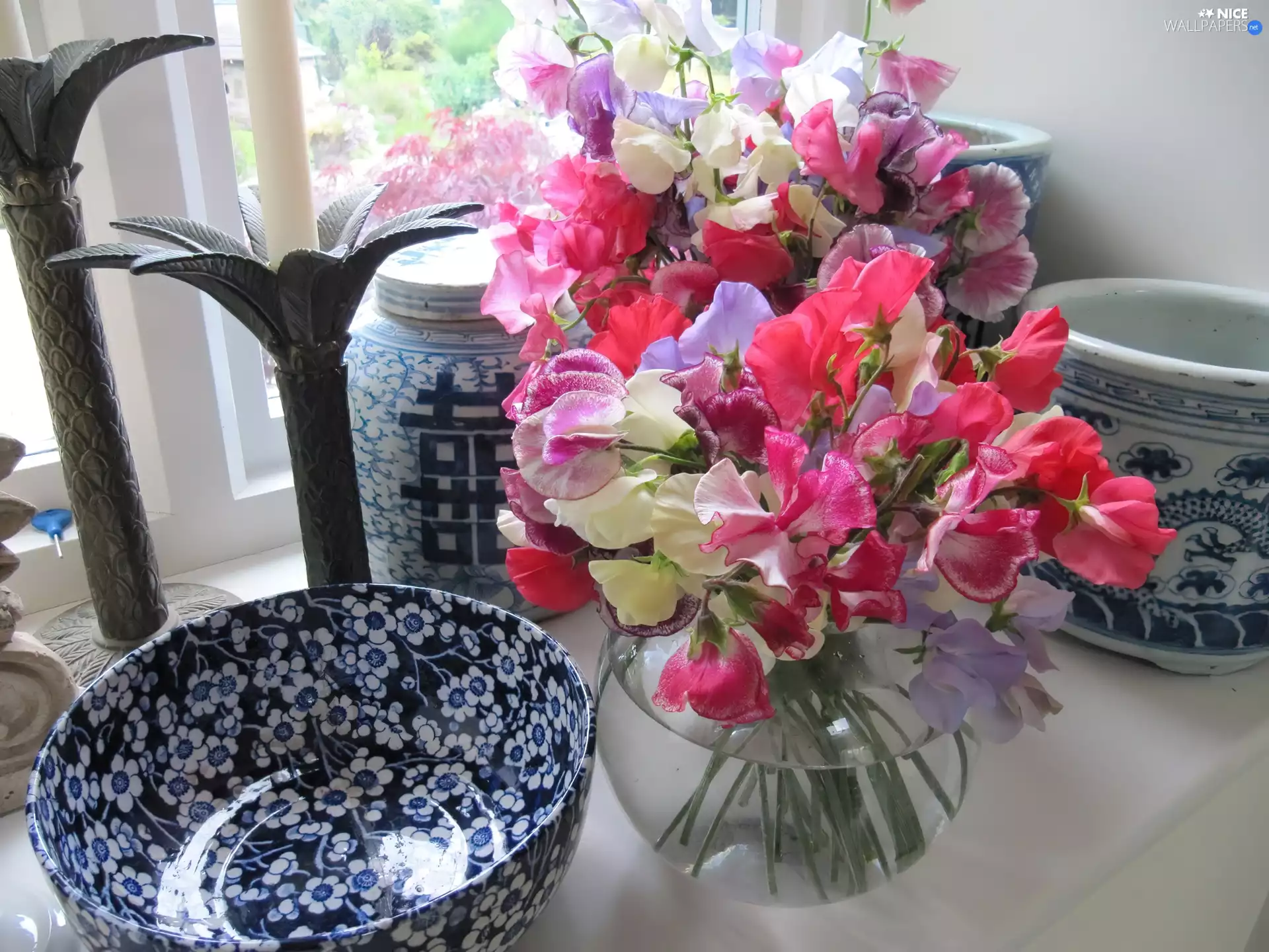 bouquet, peas, fragrant