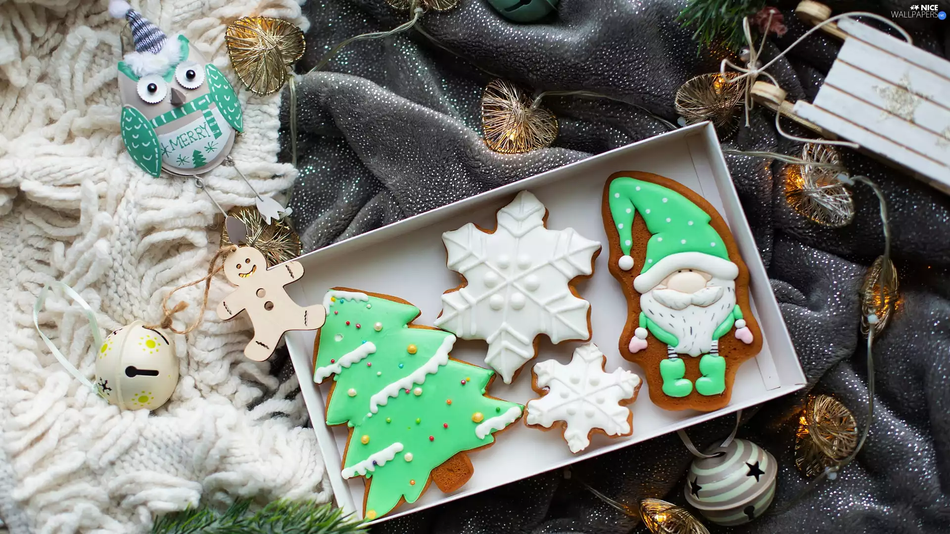 ornamentation, ginger, Lights, Box, Christmas, Christmas, stuff