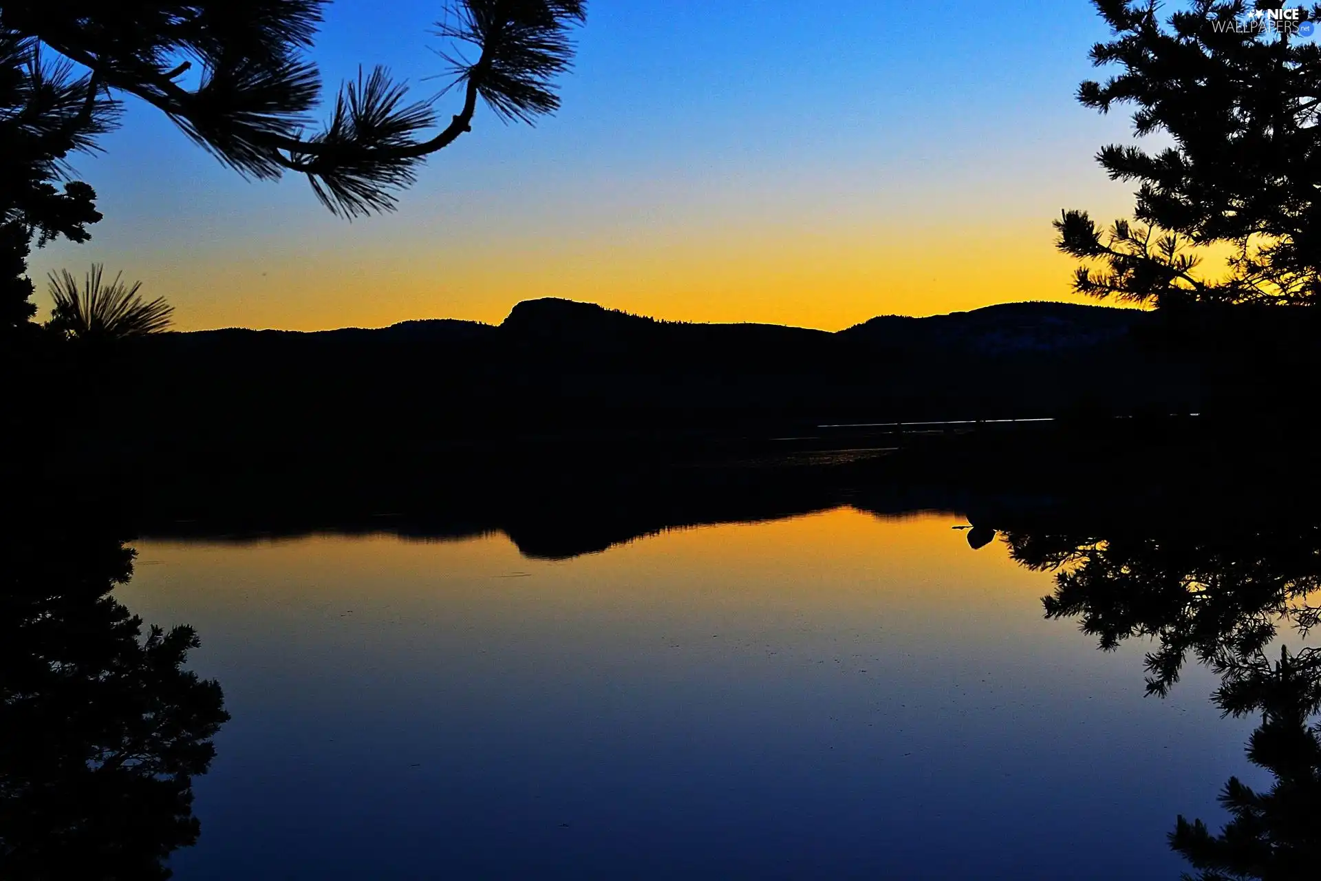 branch pics, lake, Loon, California, Great Sunsets, Mountains