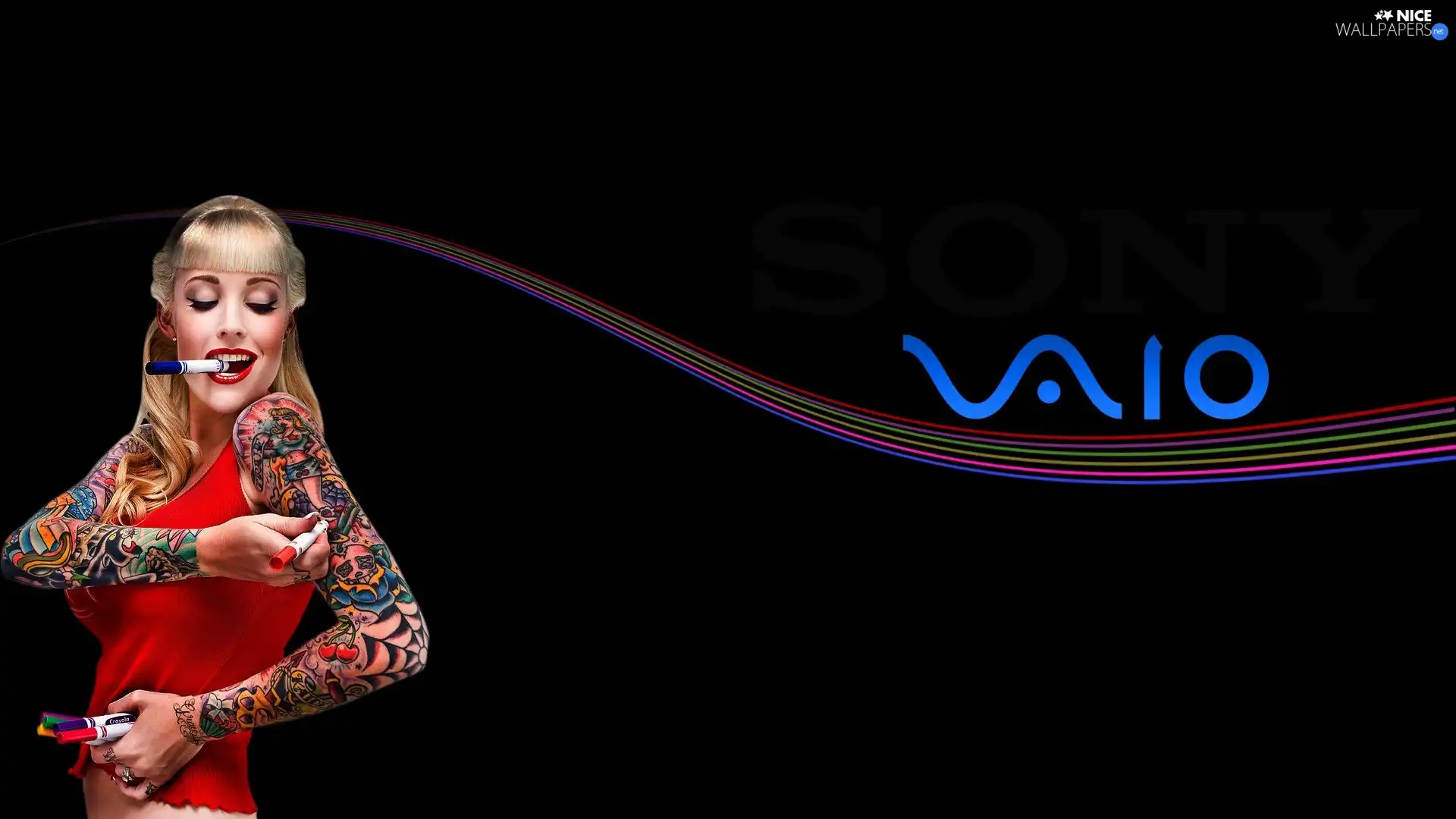 Brands, Vaio, Tattoo, commercial, girl