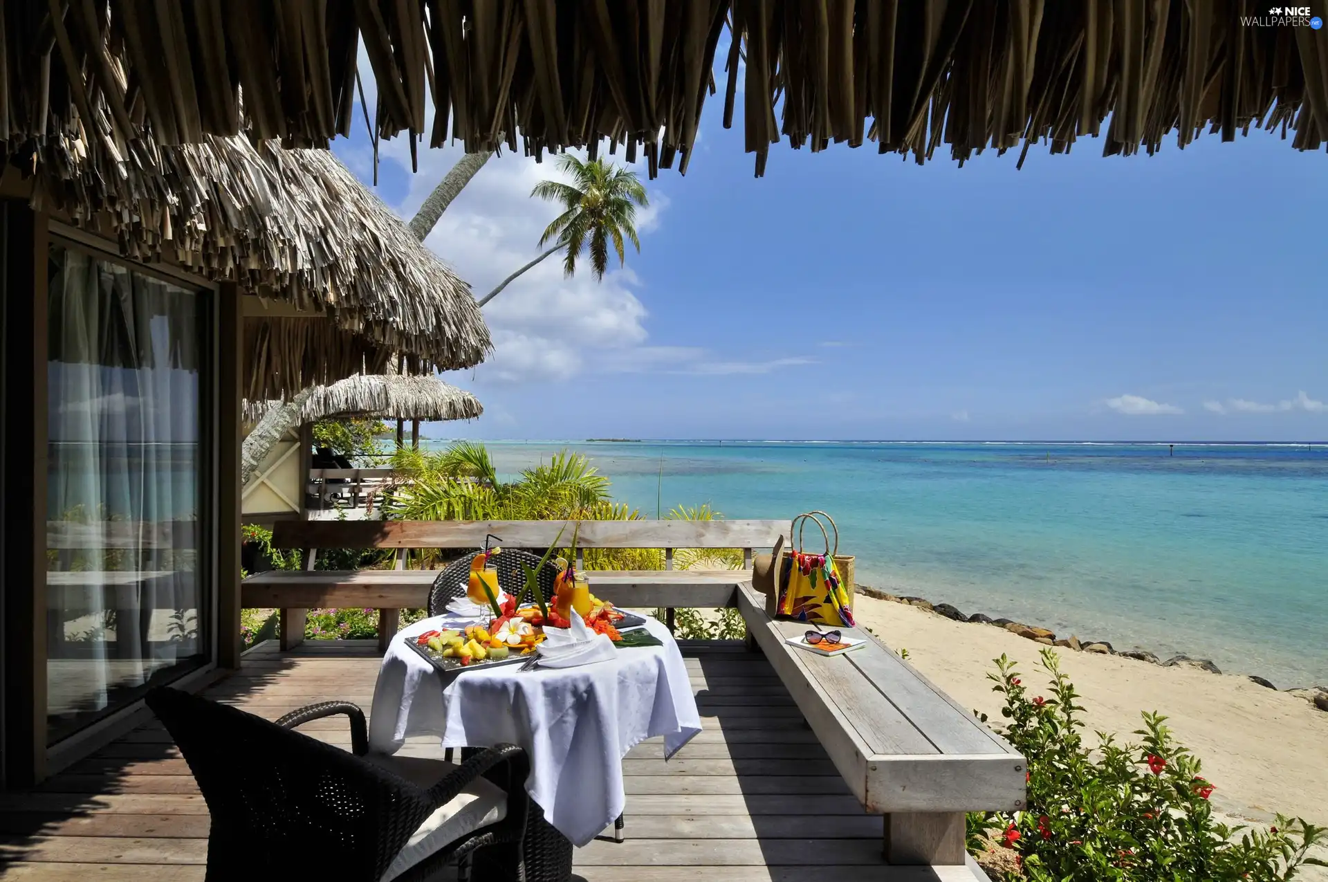 breakfast, The hotel, Ocean, Tahiti, Beaches, terrace