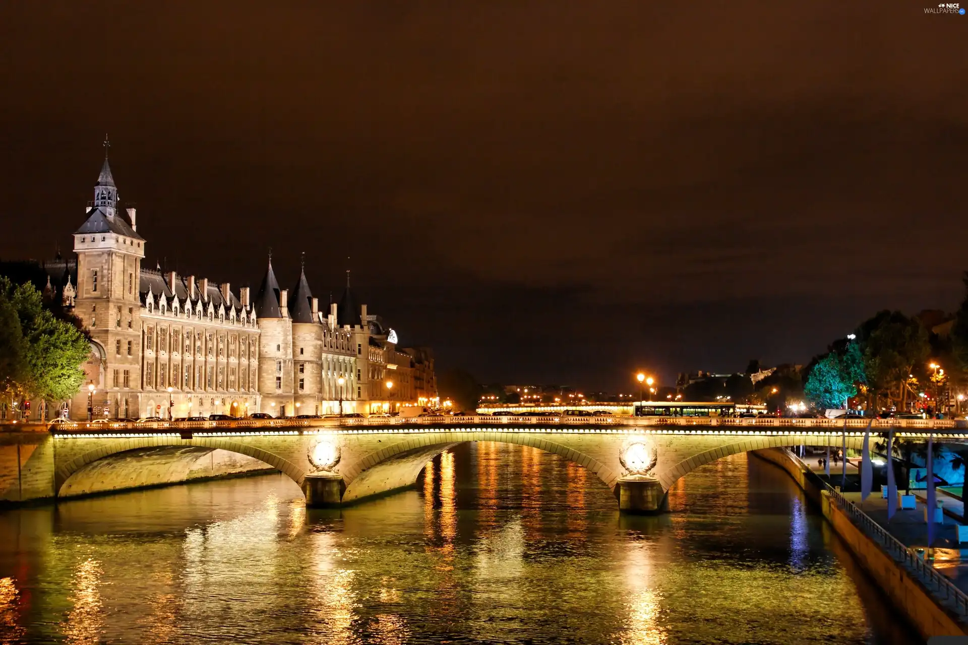 Paris, bridge, France, Seine