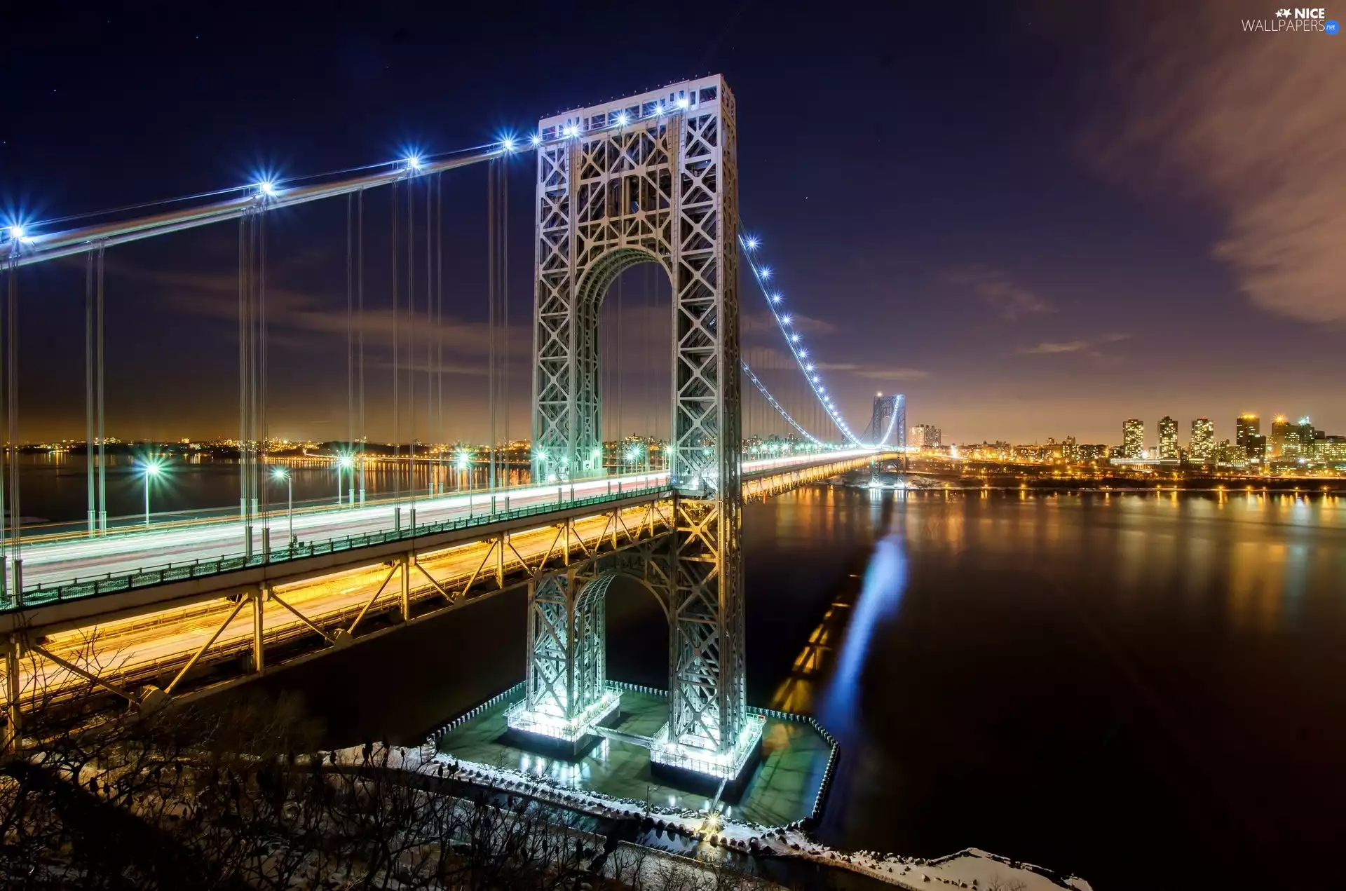 New York, The United States, Washington, Town, bridge