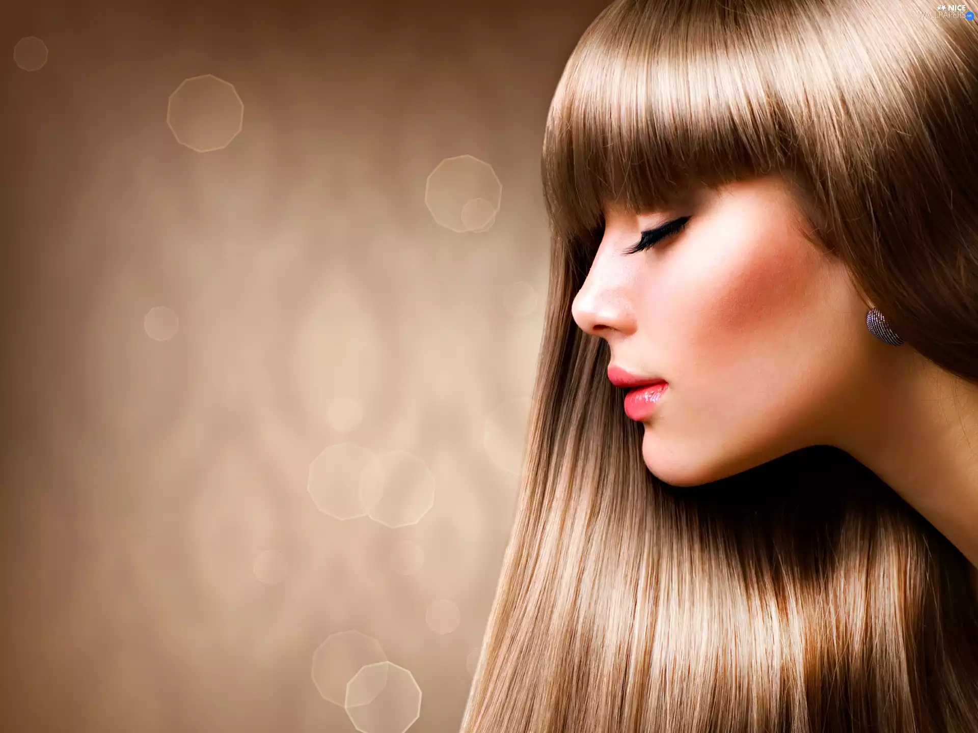 Women, Bright, Hair, make-up