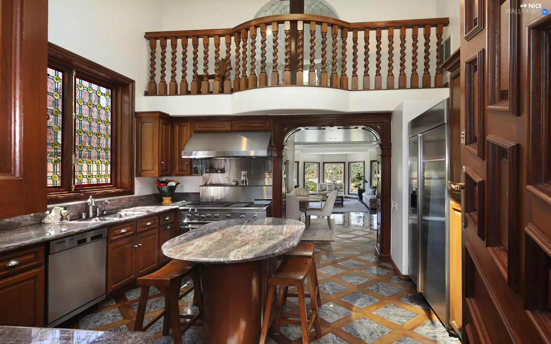 wood, Kitchen, Table, Brown, Stylish, furniture, Stool