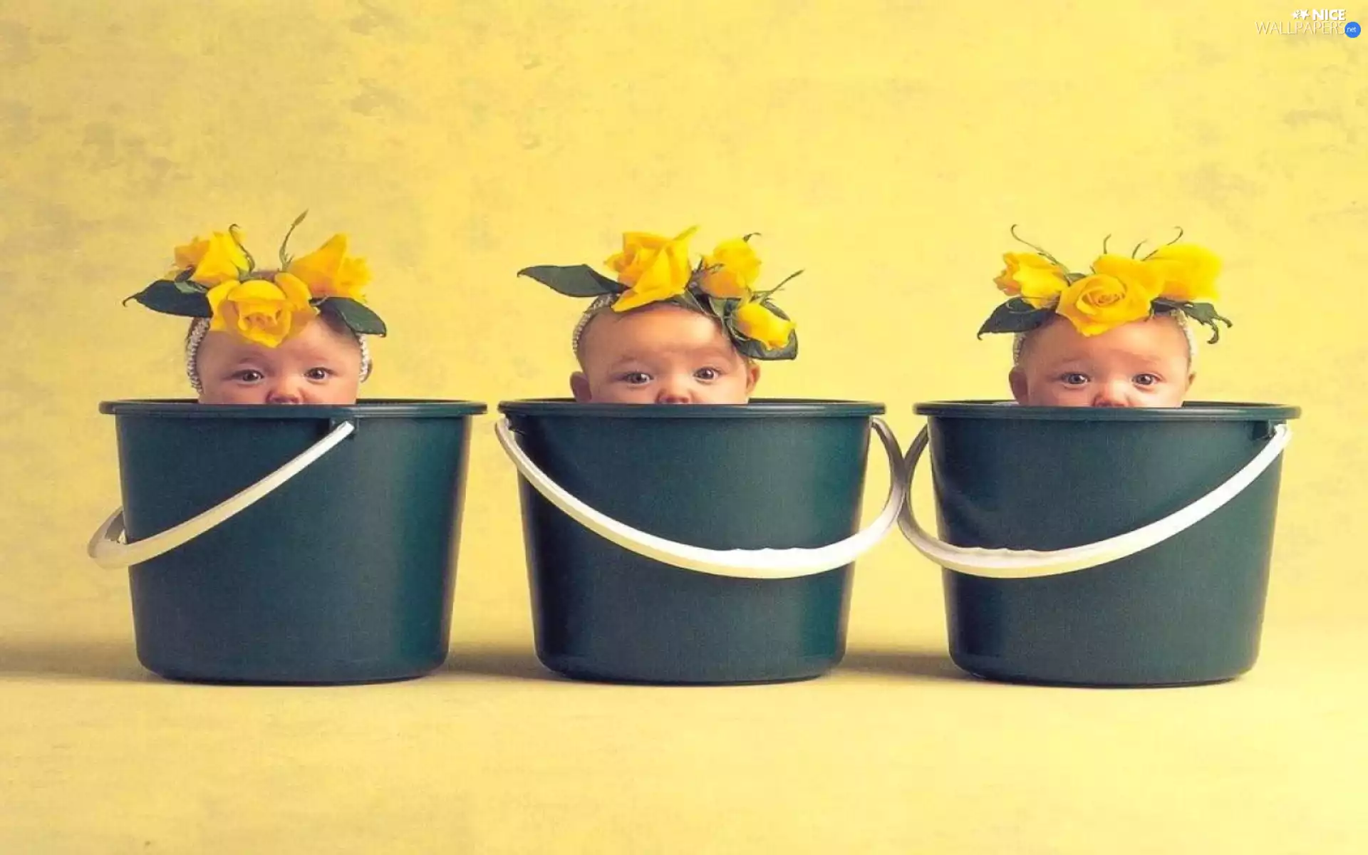 Buckets, three, Kids