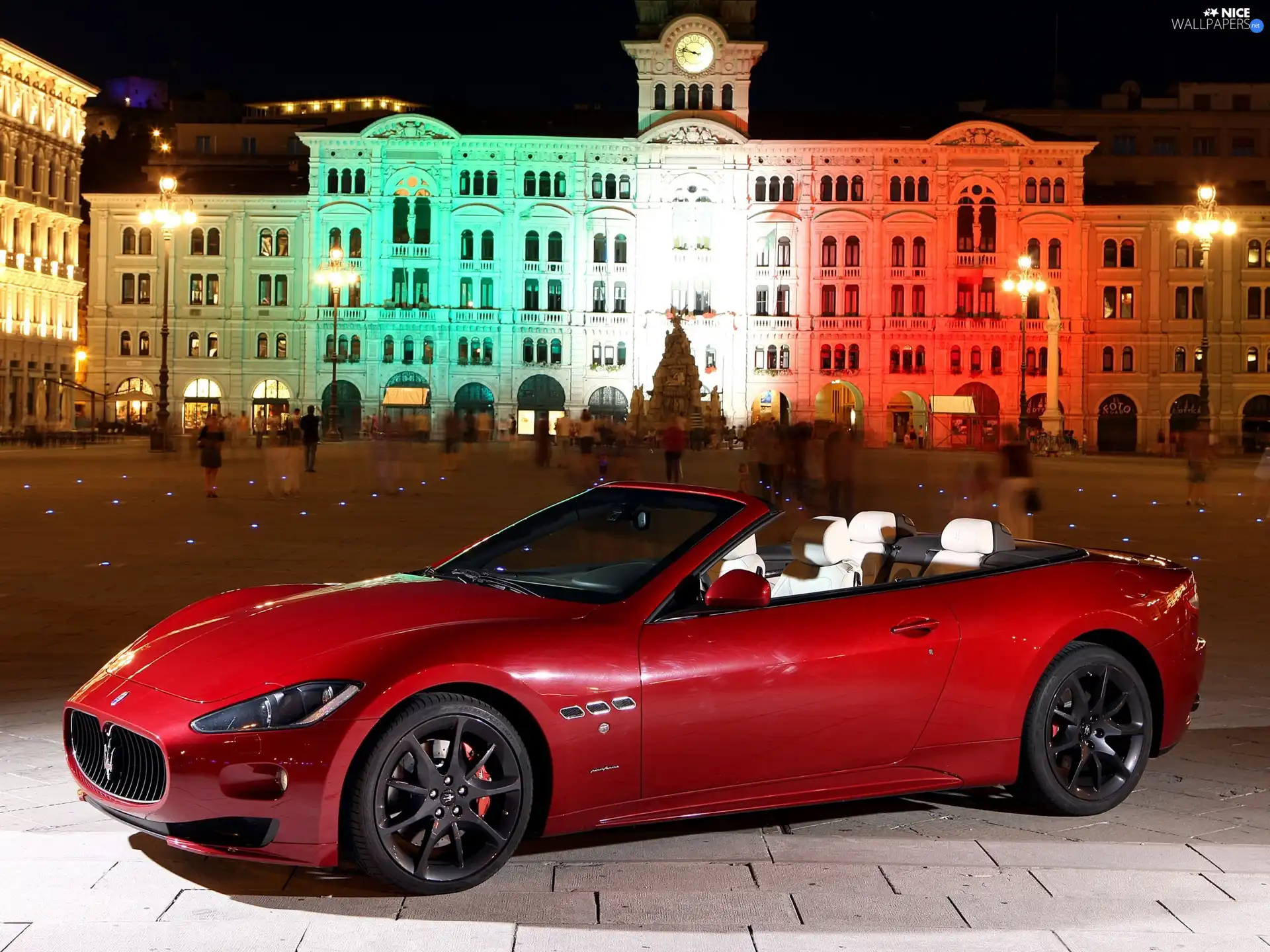 buildings, Red, maserati