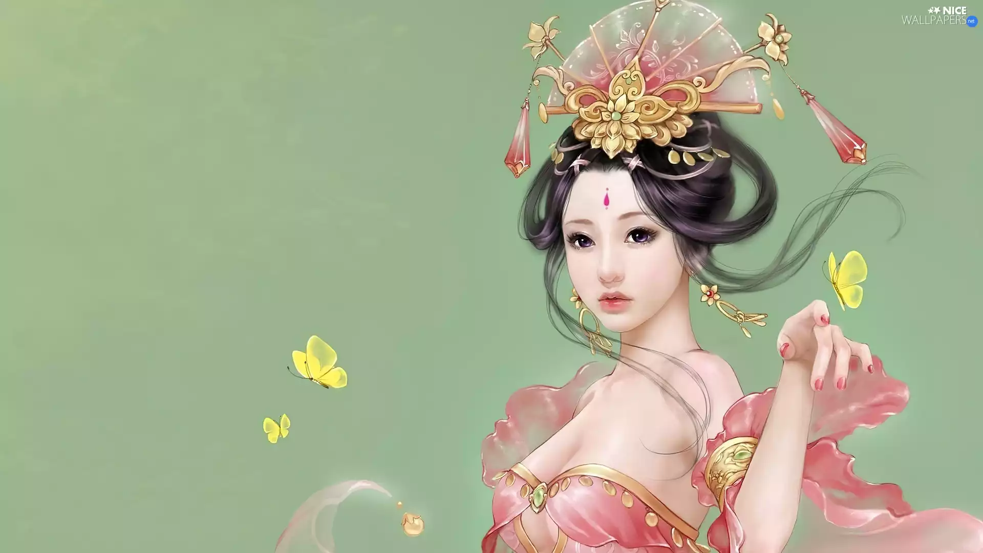 butterflies, Women, Japanese