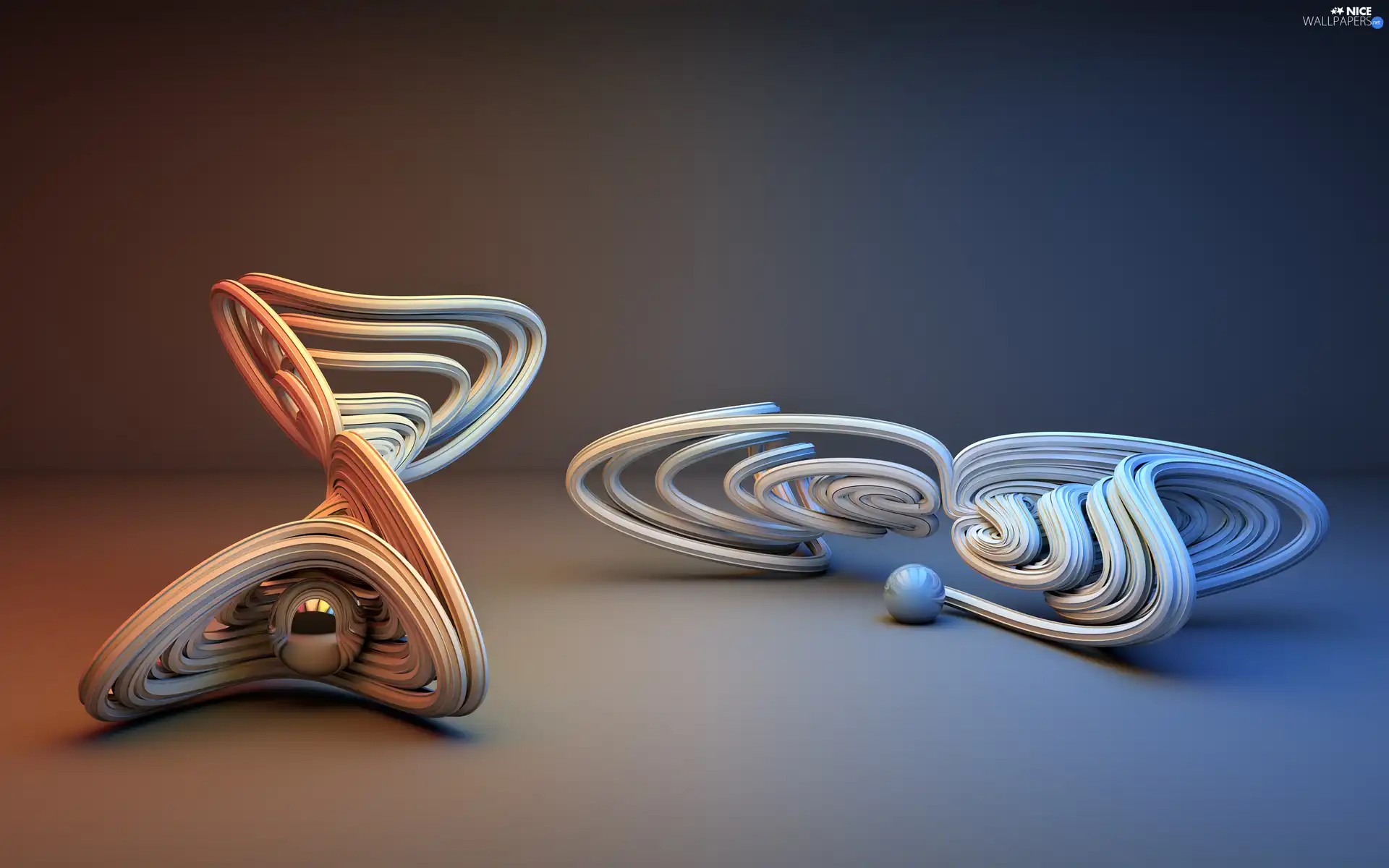 3D Graphics, Twisted, cables, Vectorial