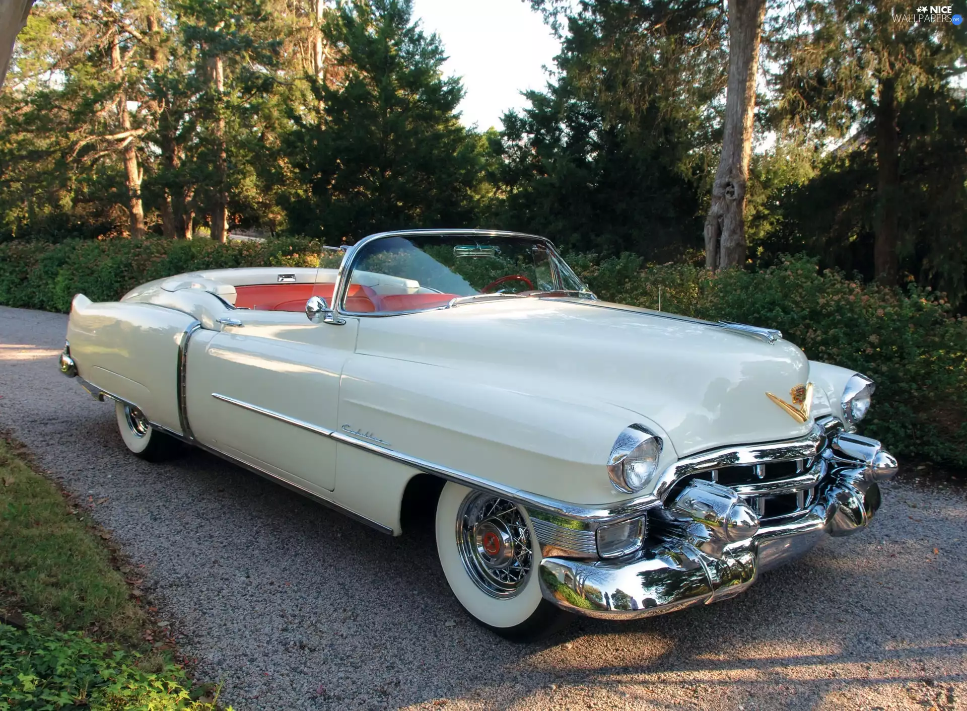 The historic car, Cabriolet, Cadillac Eldorado, White