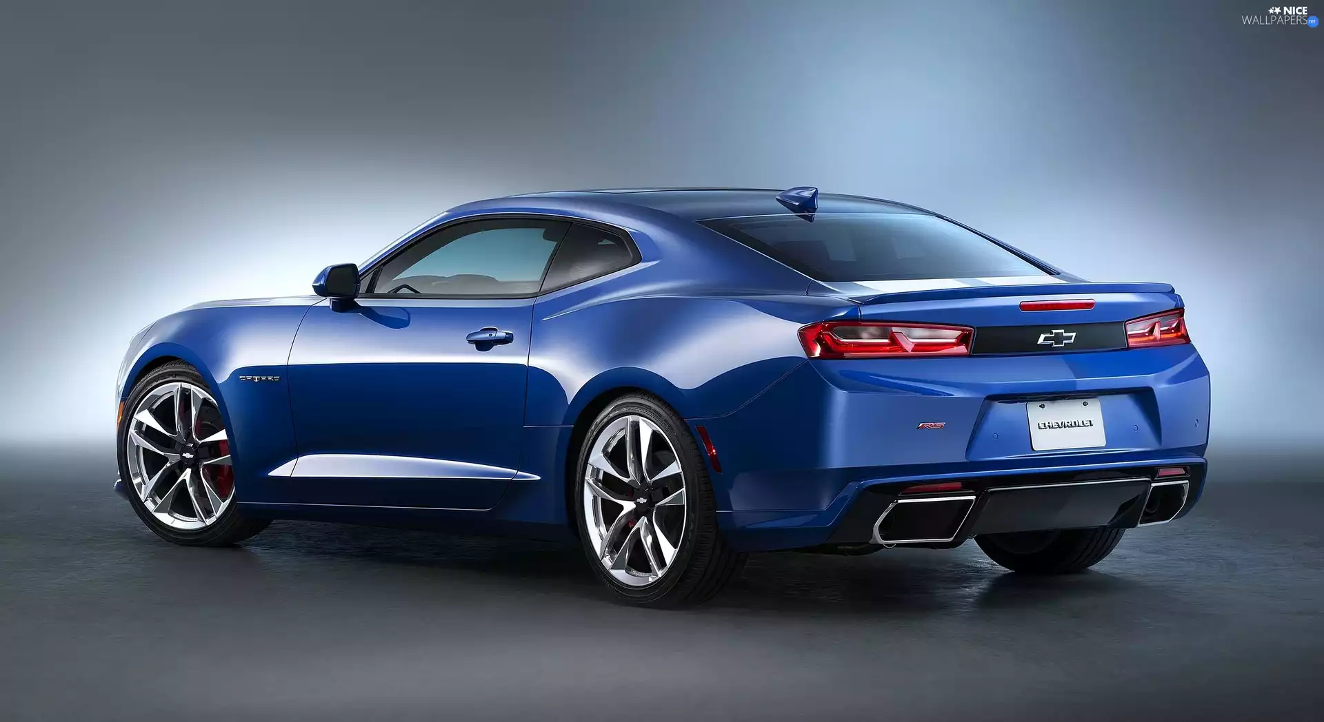 Camaro, blue, Chevrolet