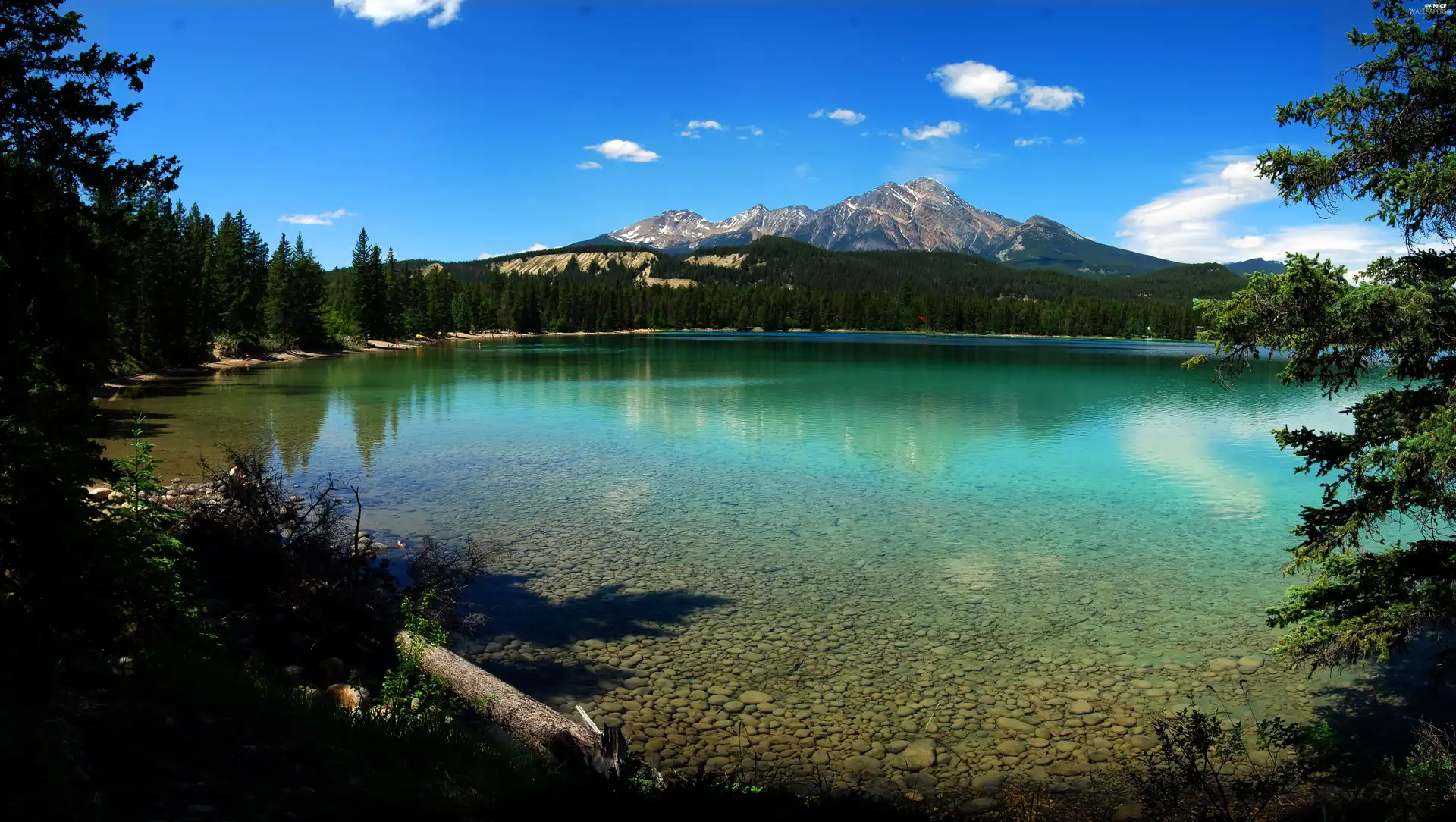 lake, National Park, Canada, Mountains