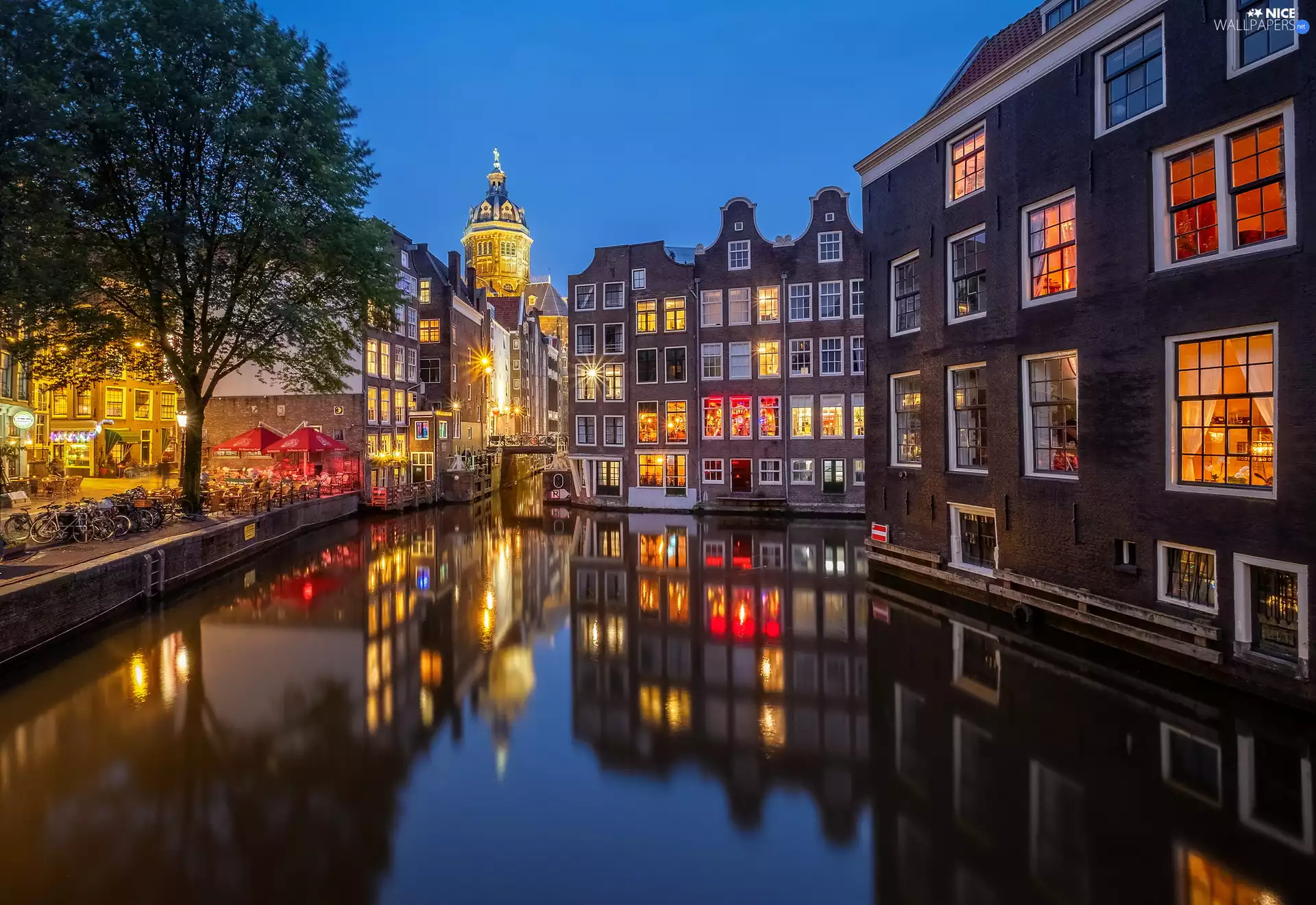 Houses, Amsterdam, Netherlands, canal