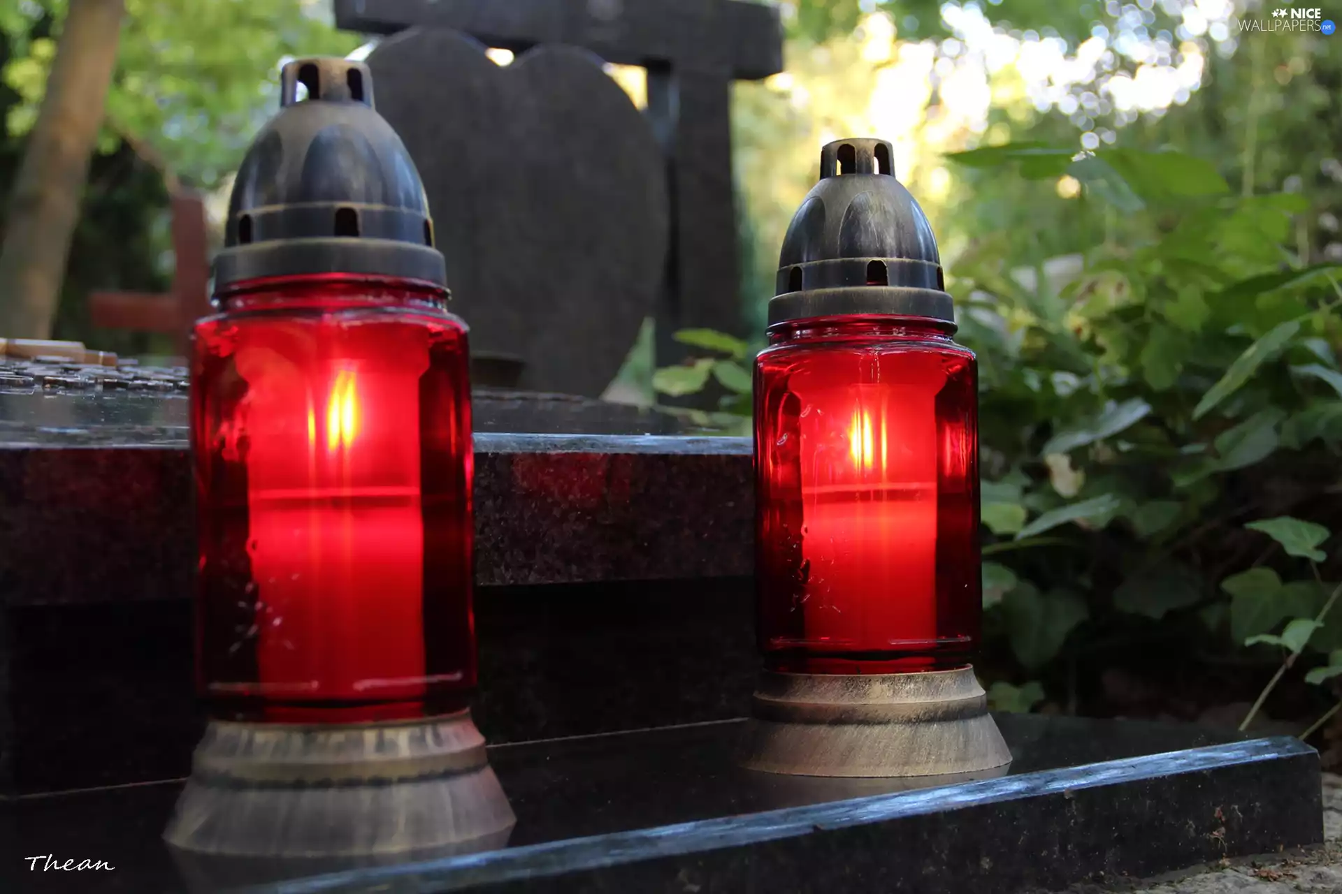 Lit, glimmer, memory, candles