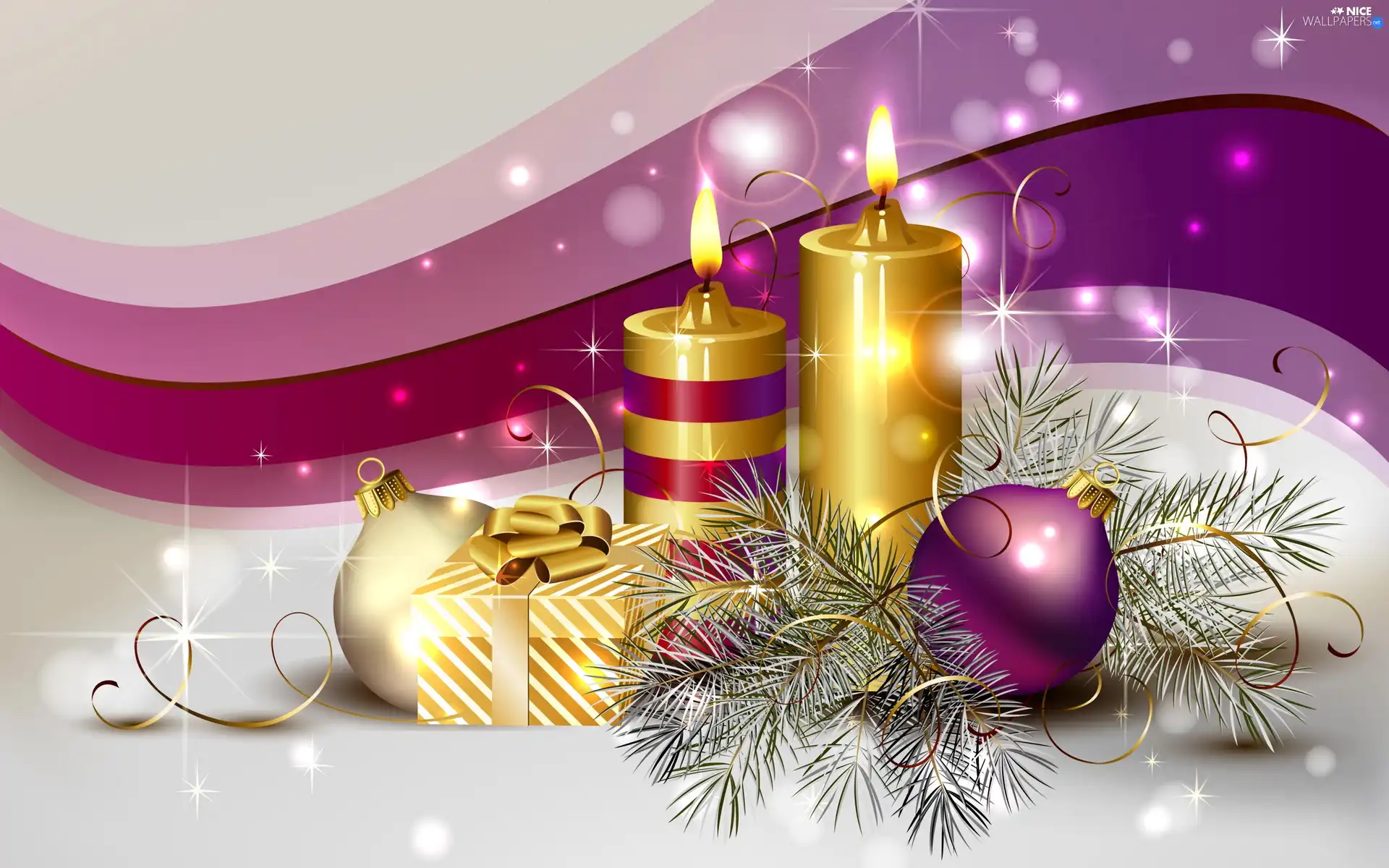 Christmas, Christmas, baubles, ornamentation, decoration, Candles, twig