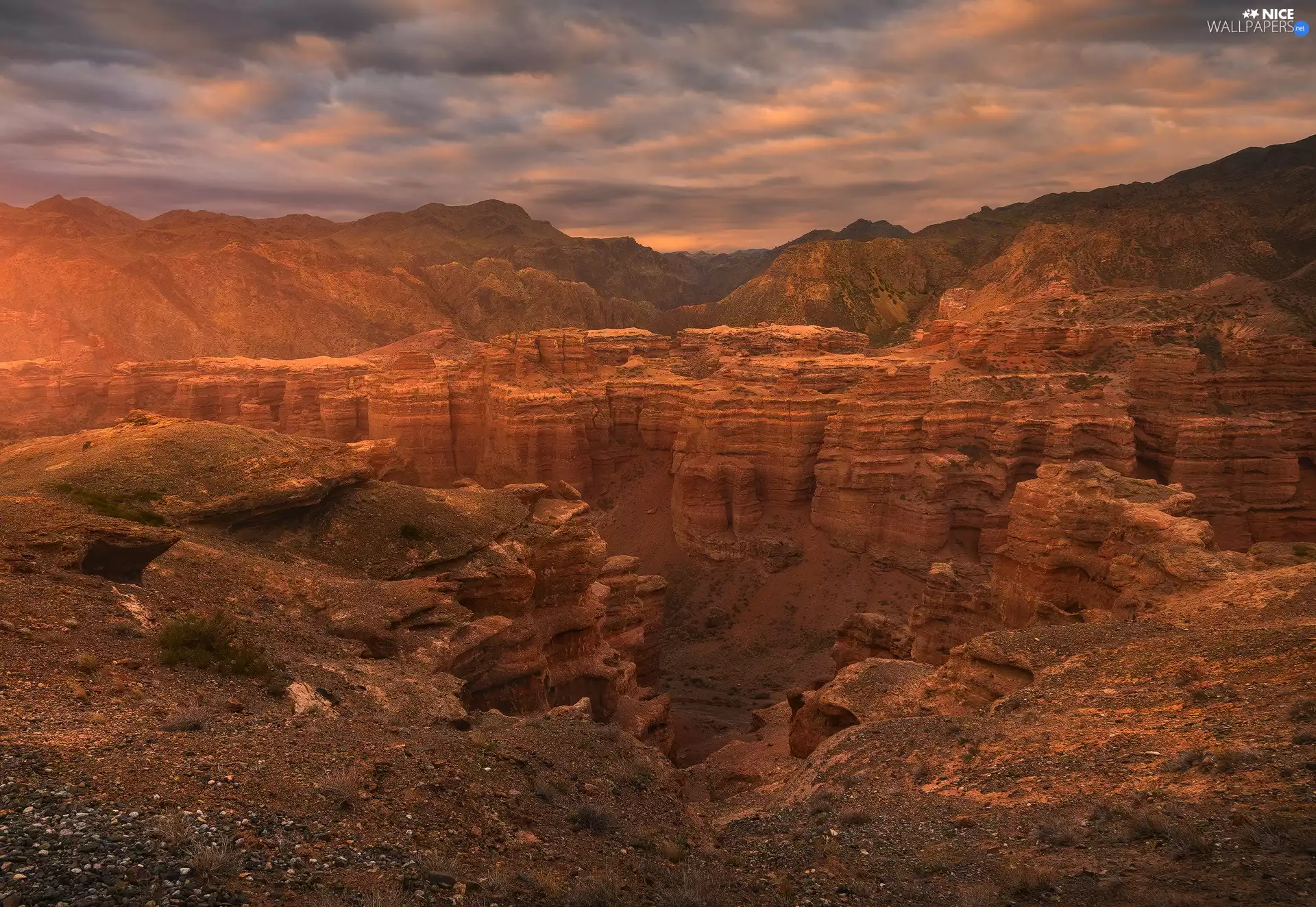 Mountains, Red, rocks, canyon