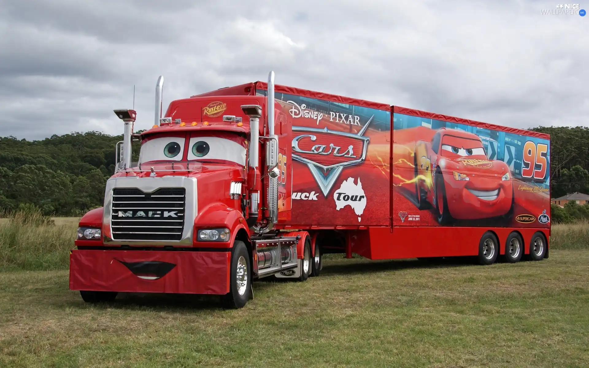 Cars, lorry, Mack