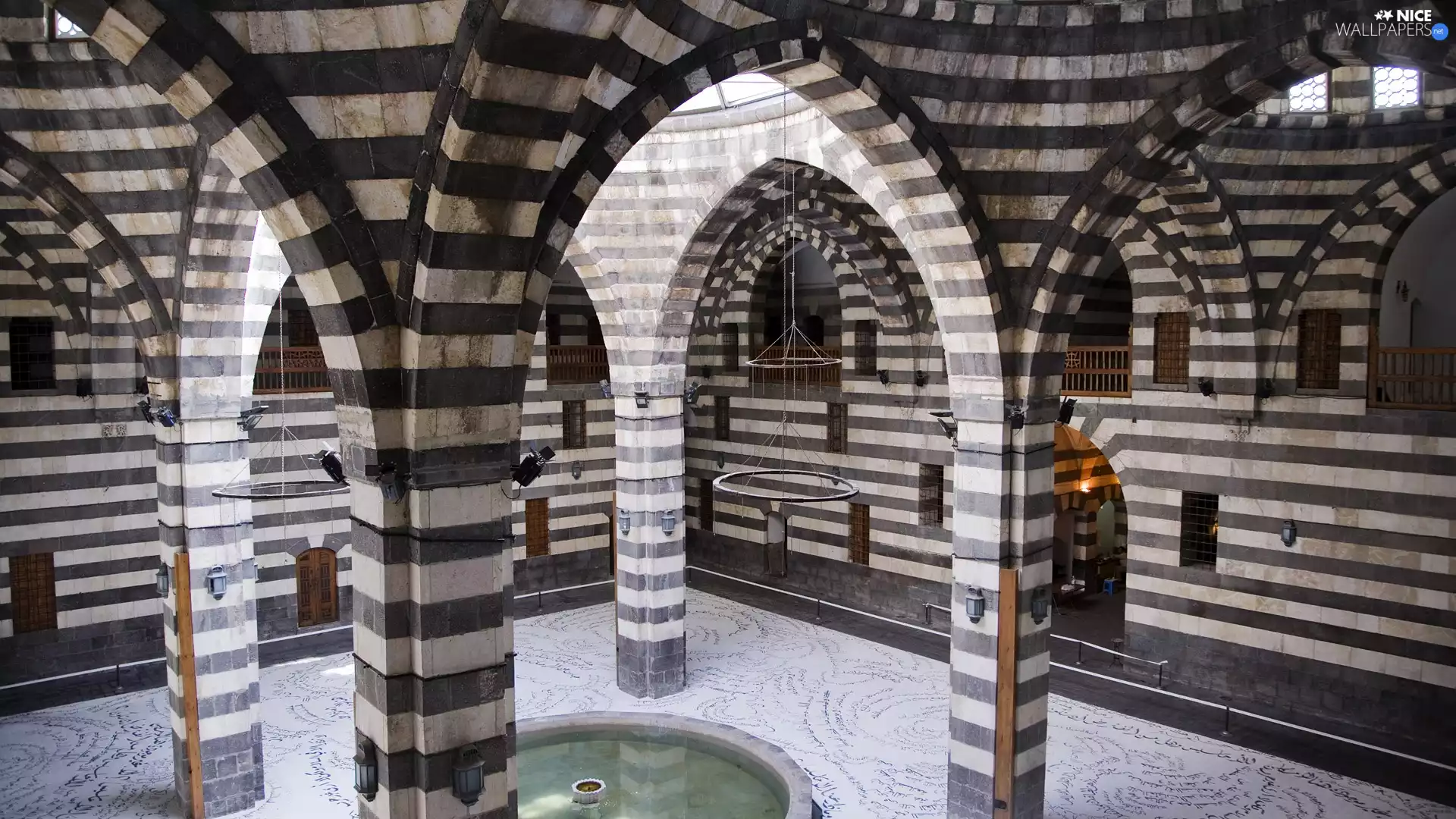 interior, Column, Vaults, castle