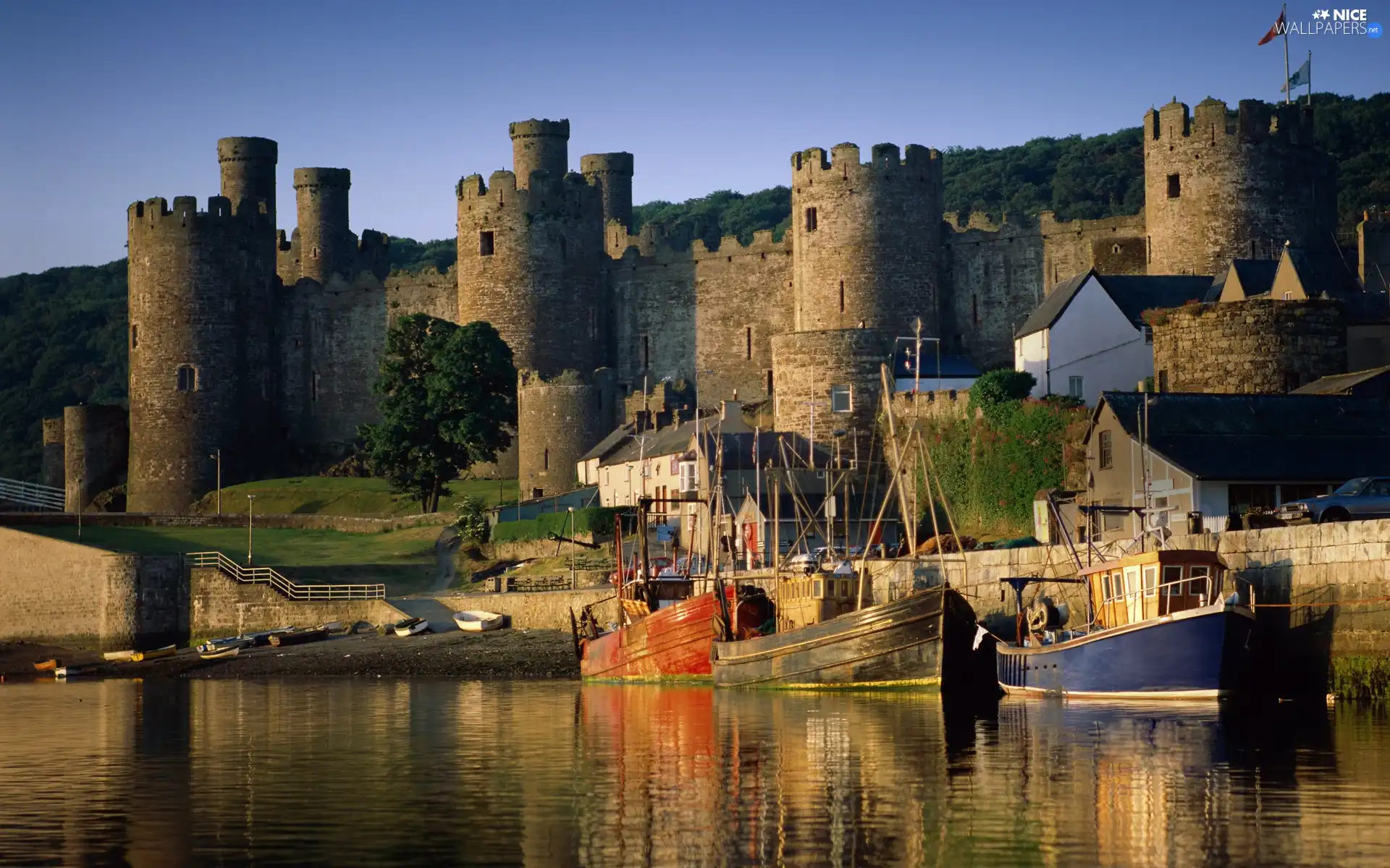 water, Cutters, Castle, boats