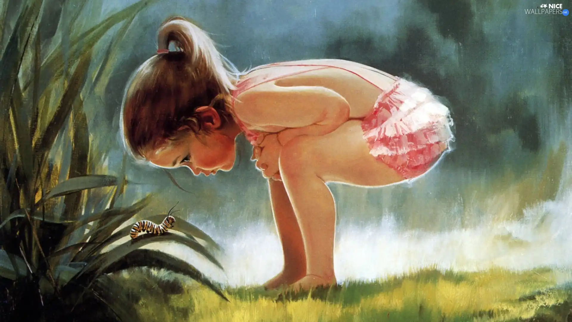 Donald Zolan, girl, caterpillar