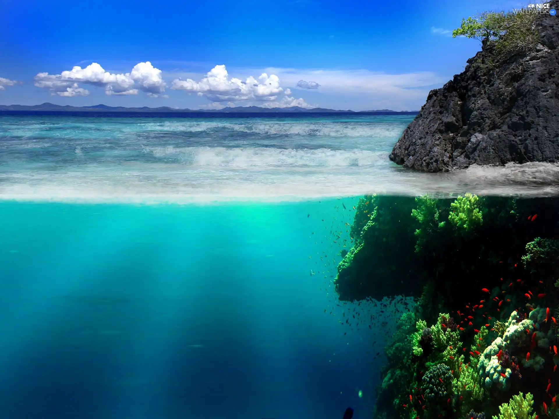 sea, Rocks, cay, Sky