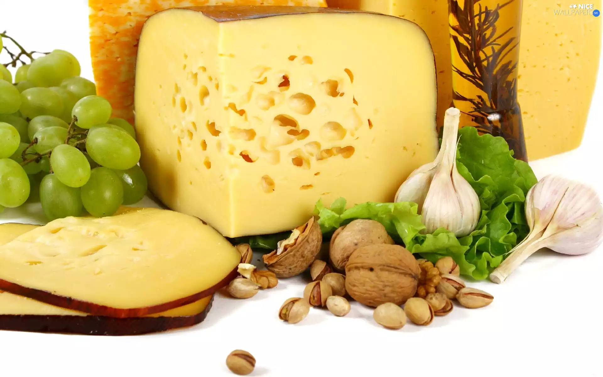 smoked, Grapes, nuts, cheese