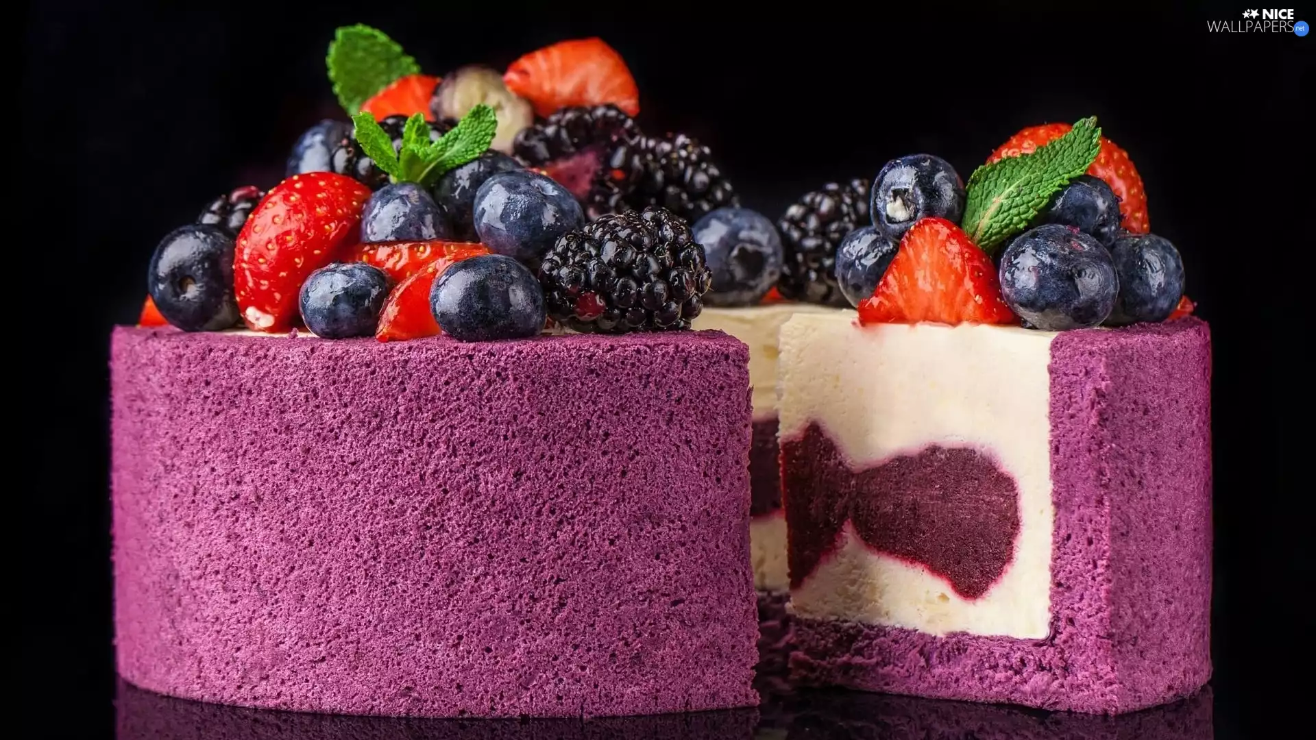 cheesecake, cake, Fruits