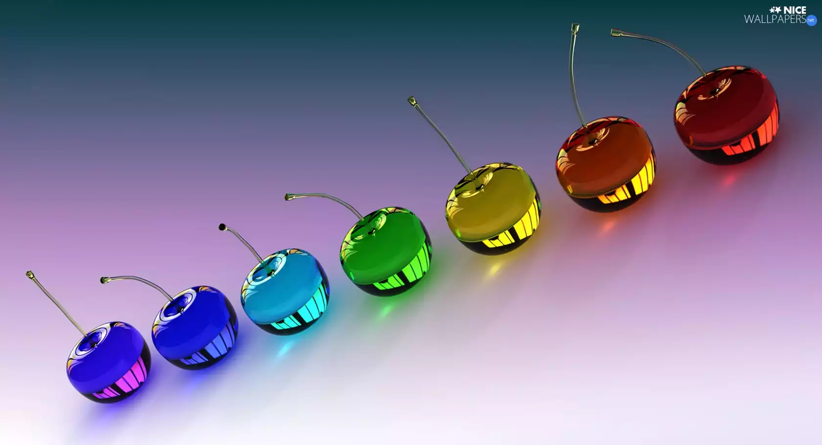 cherries, color, glass