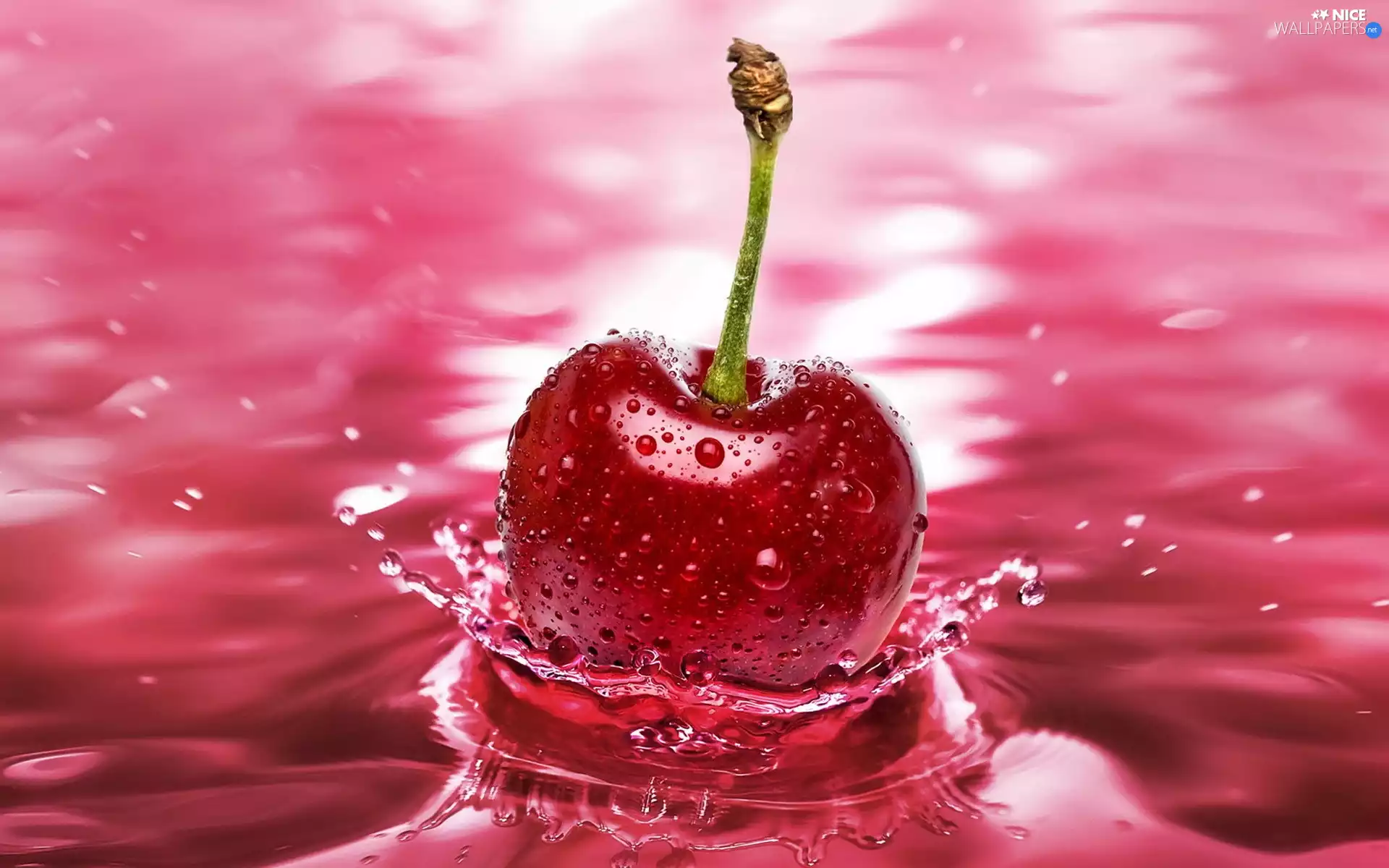 water, red hot, cherry