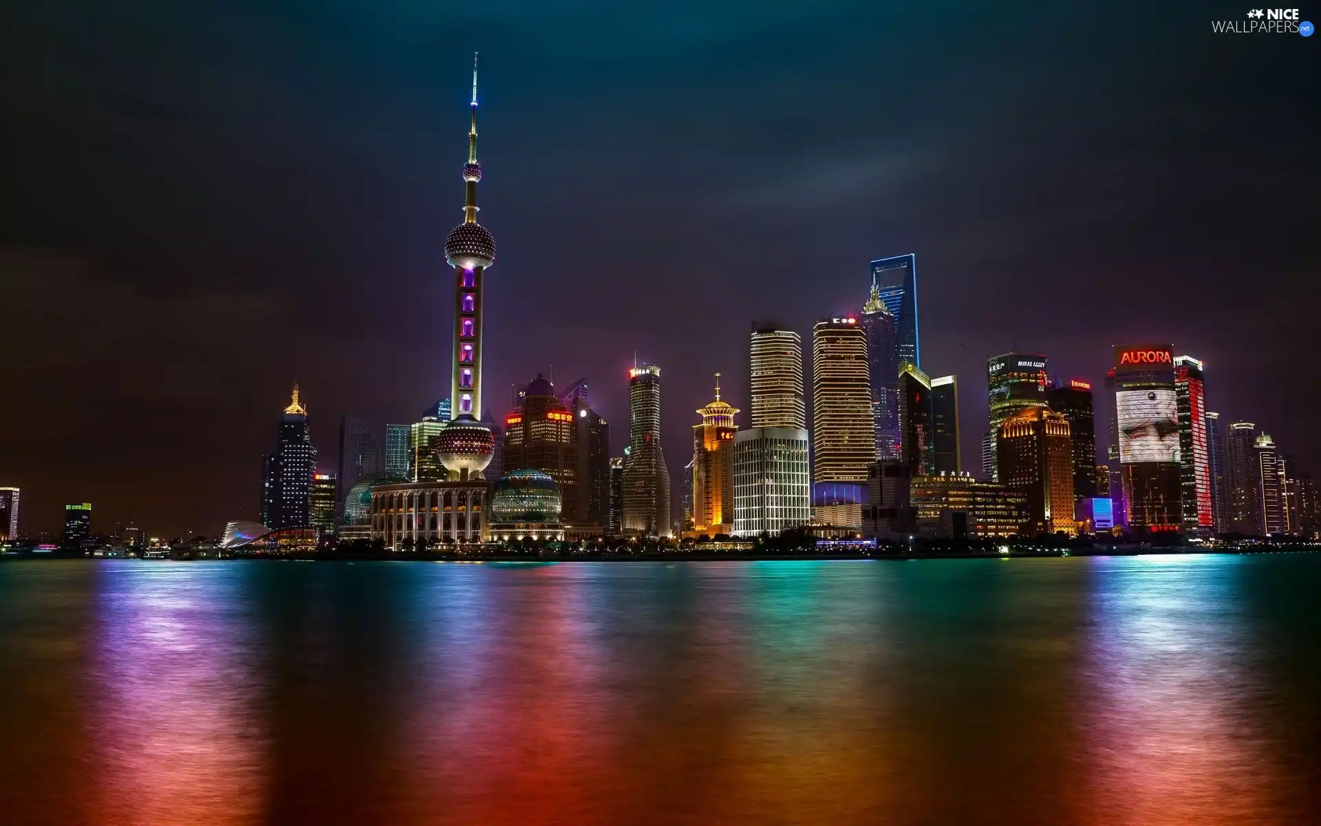Town, Szanghaj, China, Night