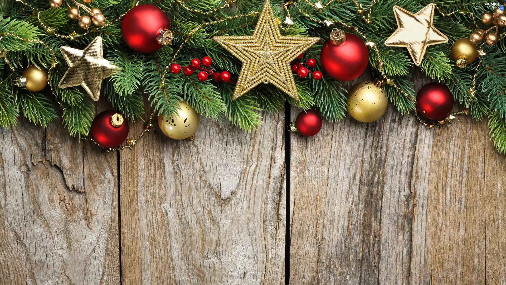 Twigs, Christmas, baubles, Stars, composition