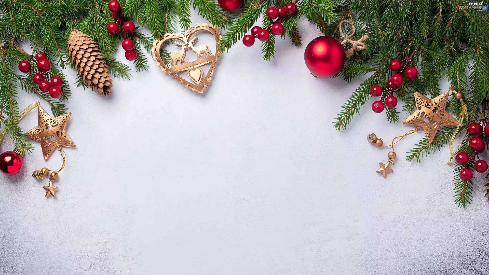 ornamentation, bauble, blueberries, Christmas, Twigs, Red, composition