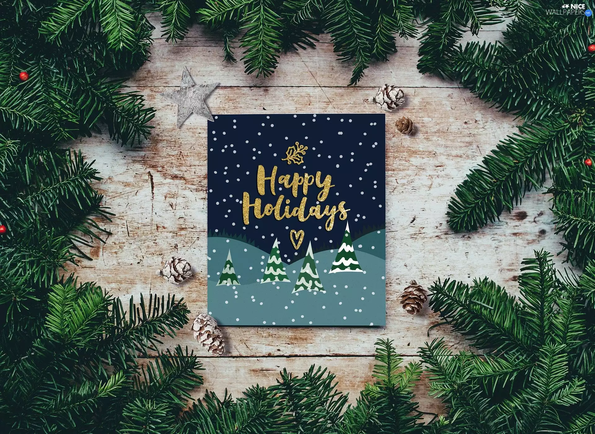 Merry Christmas, card, Twigs, Christmas