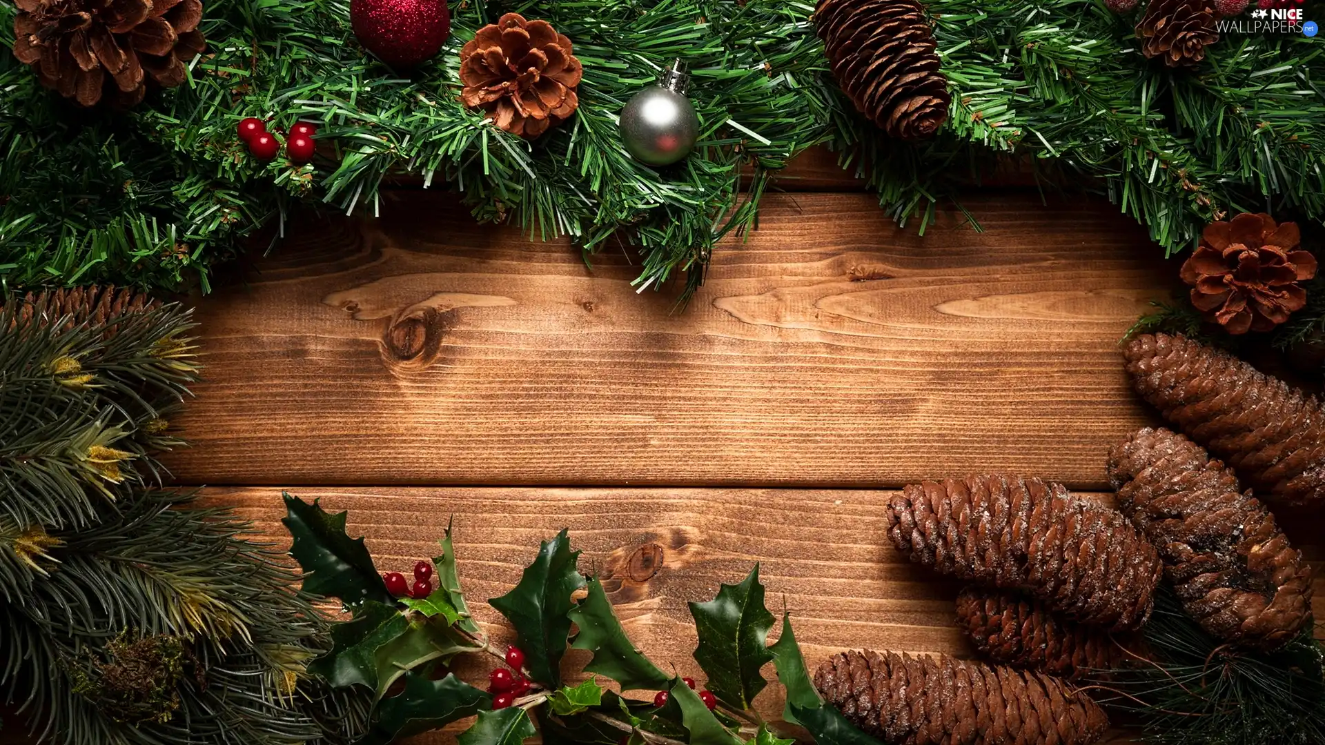 baubles, blueberries, Christmas, boarding, composition, cones, Twigs, Christmas